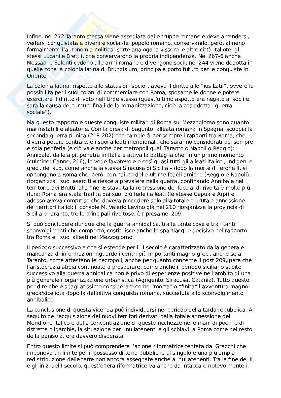 Riassunto esame Archeologia della Magna Grecia, Prof. D'acunto Matteo, libro consigliato Archeologia della colonizzazione greca, La Torre Pag. 6