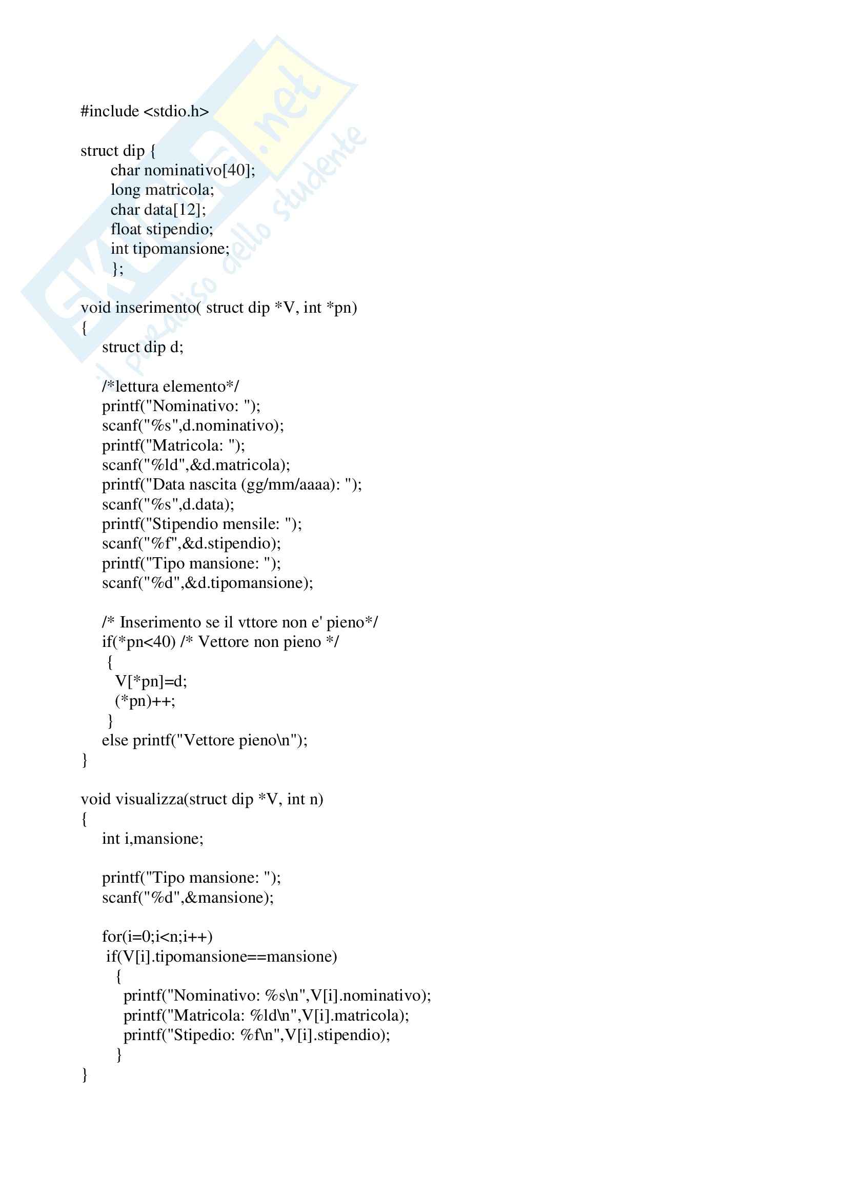 Informatica - Esercitazioni Pag. 1