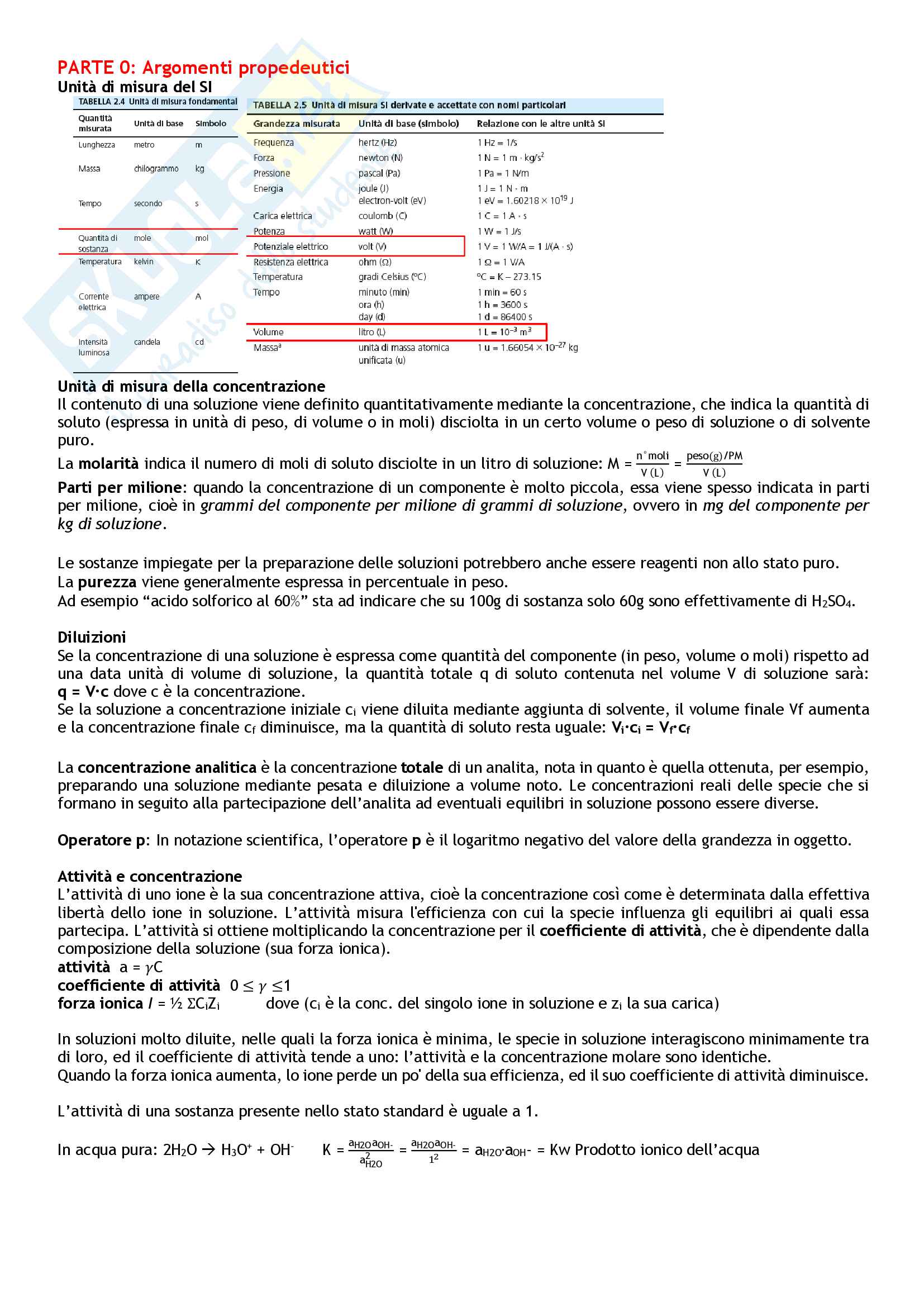Chimica analitica con elementi di chemiometria Pag. 2