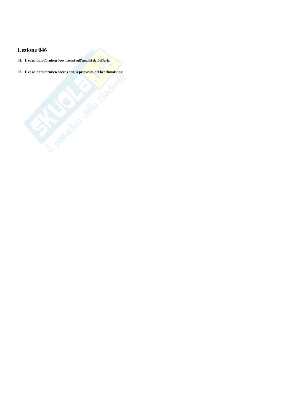 Paniere Gestione delle imprese e marketing - Risposte multiple - aggiornato (2026) Pag. 56