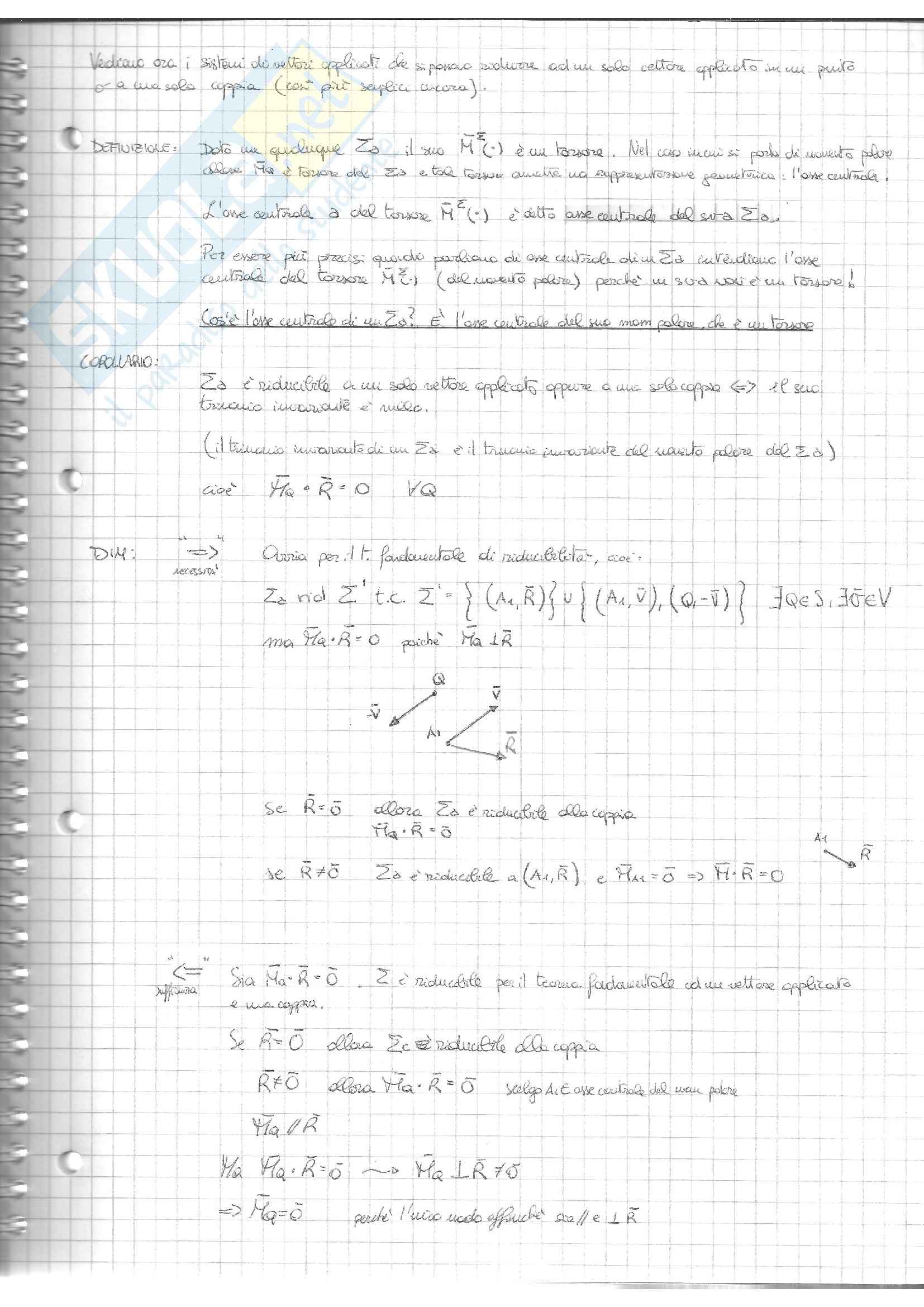 Teoremi riducibilità, Meccanica razionale Pag. 6