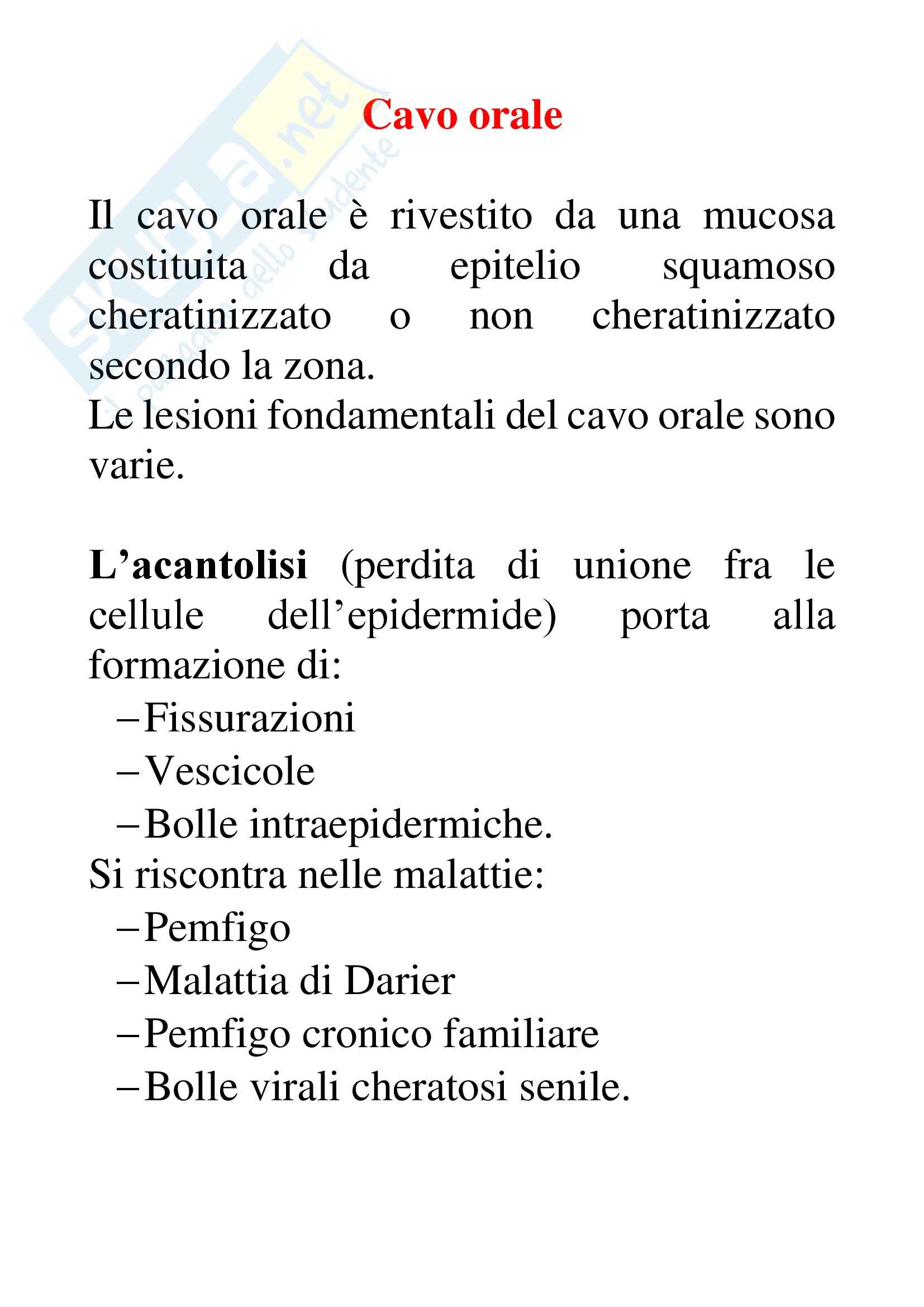 Cavo orale Pag. 1