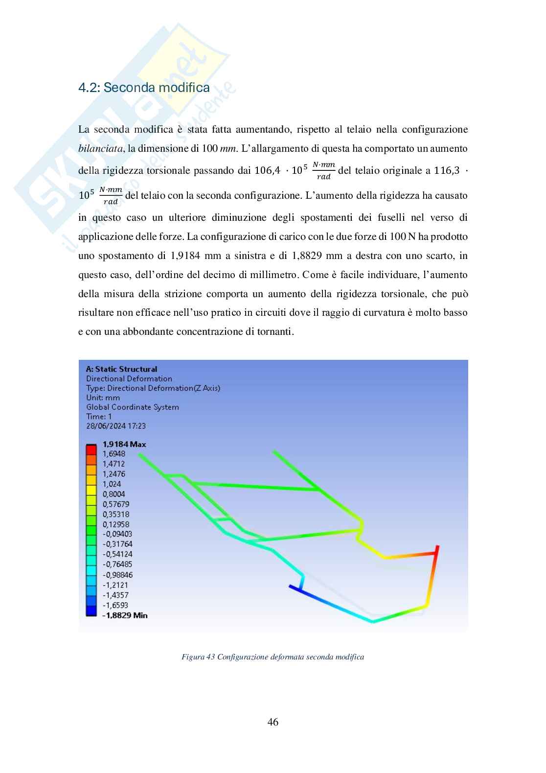 Studio ed ottimizzazione della geometria di un telaio da kart Pag. 46