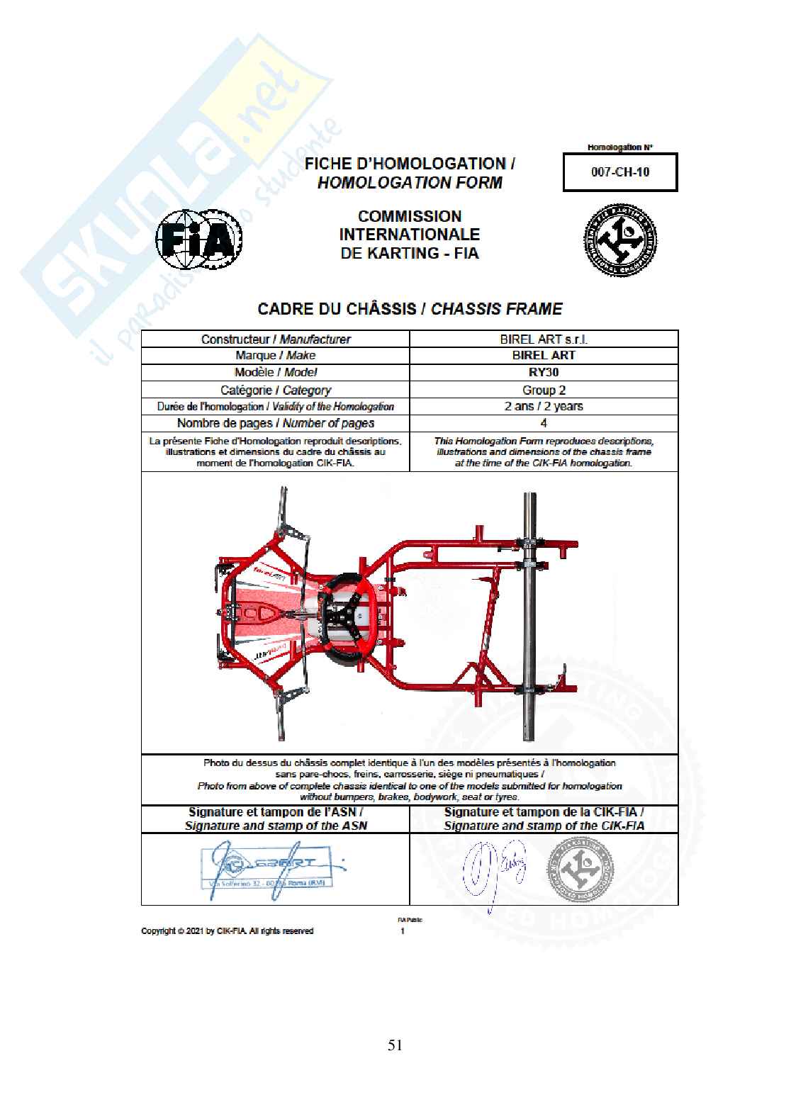 Studio ed ottimizzazione della geometria di un telaio da kart Pag. 51