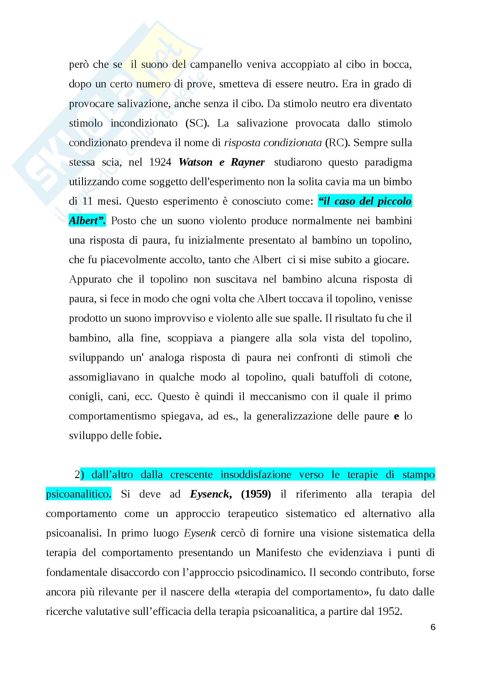 Riassunto esame interventi psicoeducativi del ciclo di vita, Prof. Cuzzocrea, libro consigliato Mente e comportamento Pag. 6