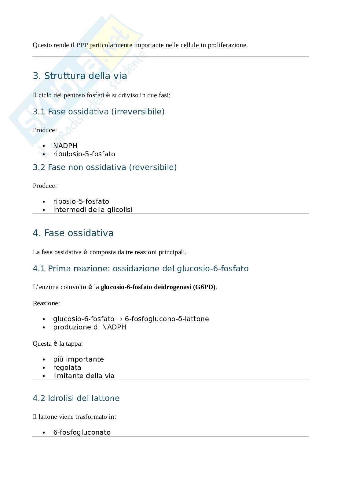 Ciclo dei pentoso fosfati  Pag. 2