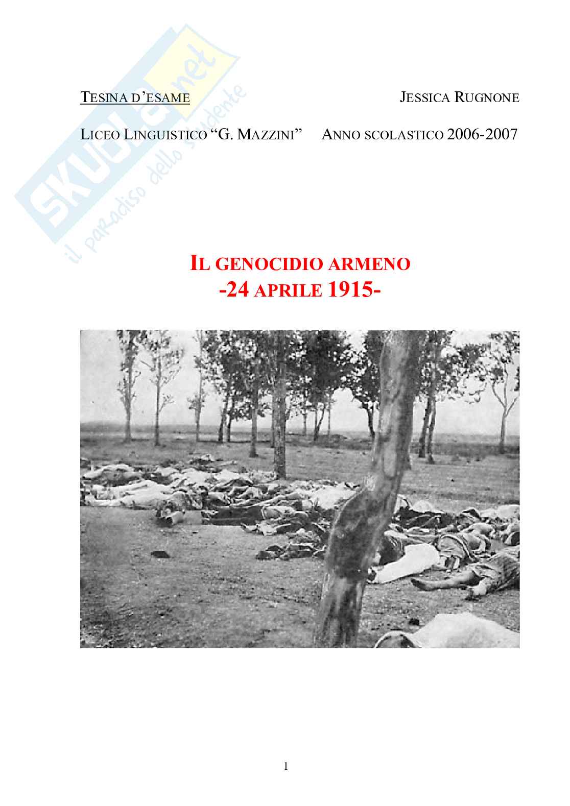 Il genocidio armeno Pag. 1