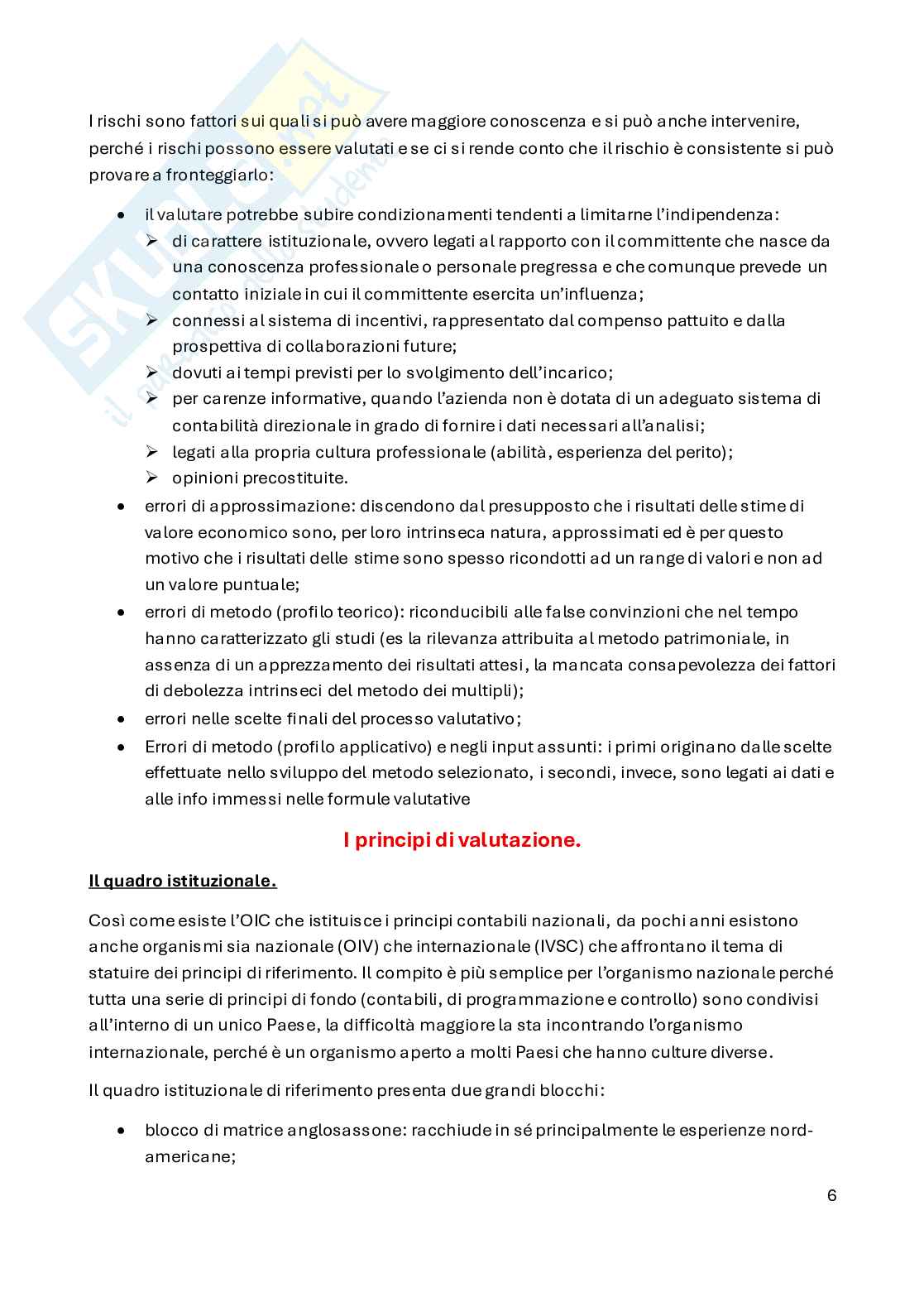 Appunti Valutazione d'azienda e di asset aziendali Pag. 6