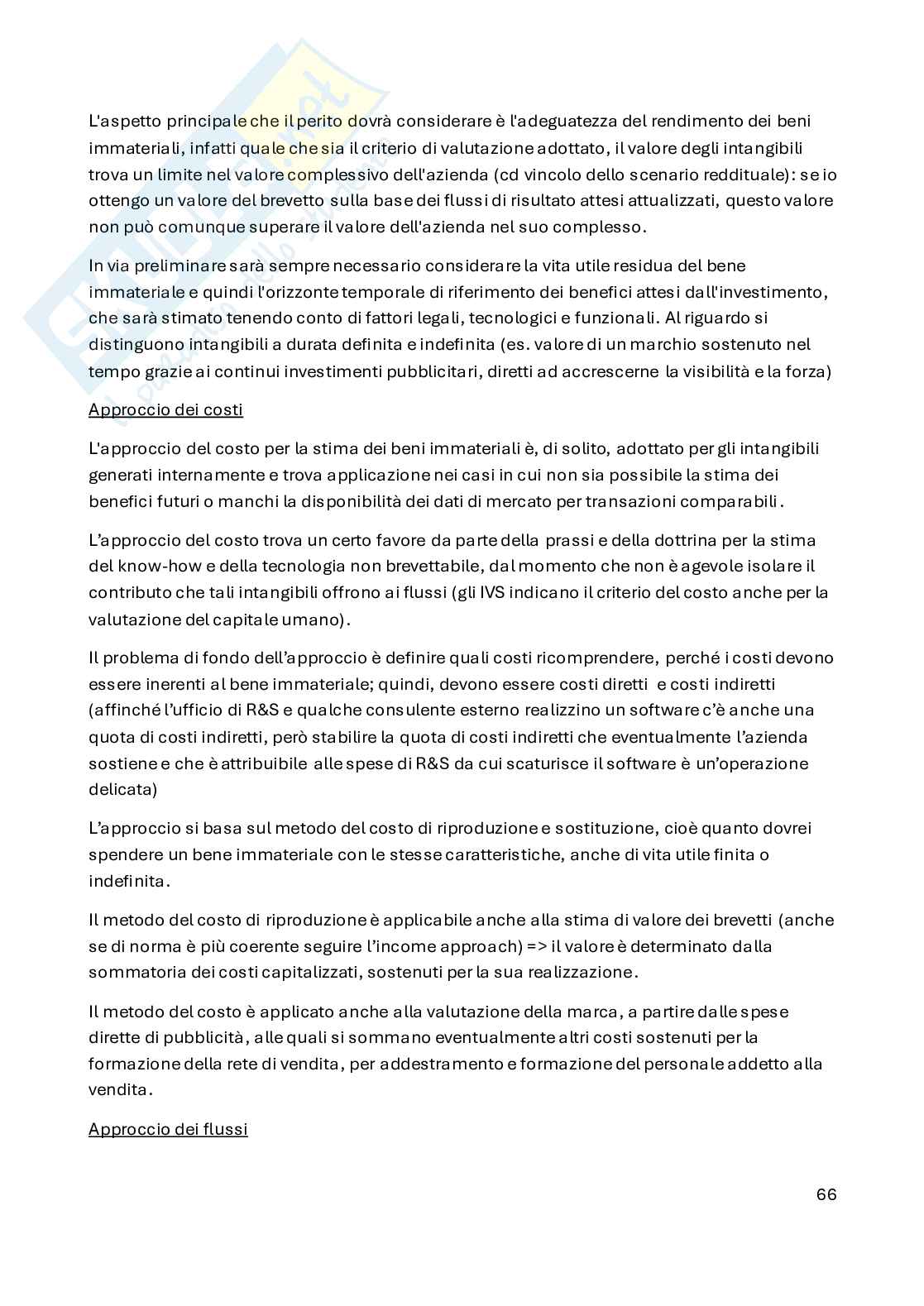 Appunti Valutazione d'azienda e di asset aziendali Pag. 66