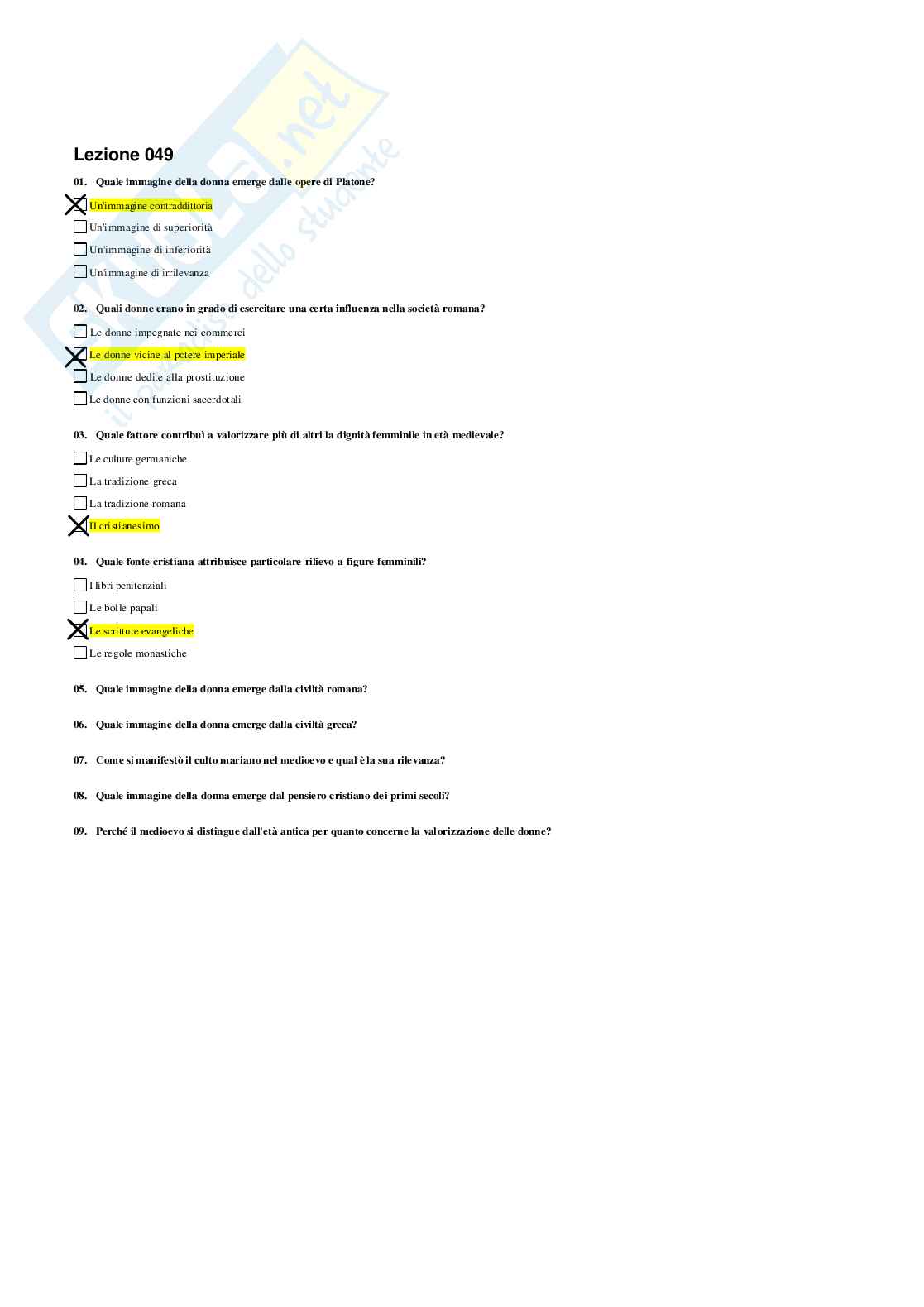 Risposte domande chiuse Storia medievale aggiornate 2026 Pag. 61