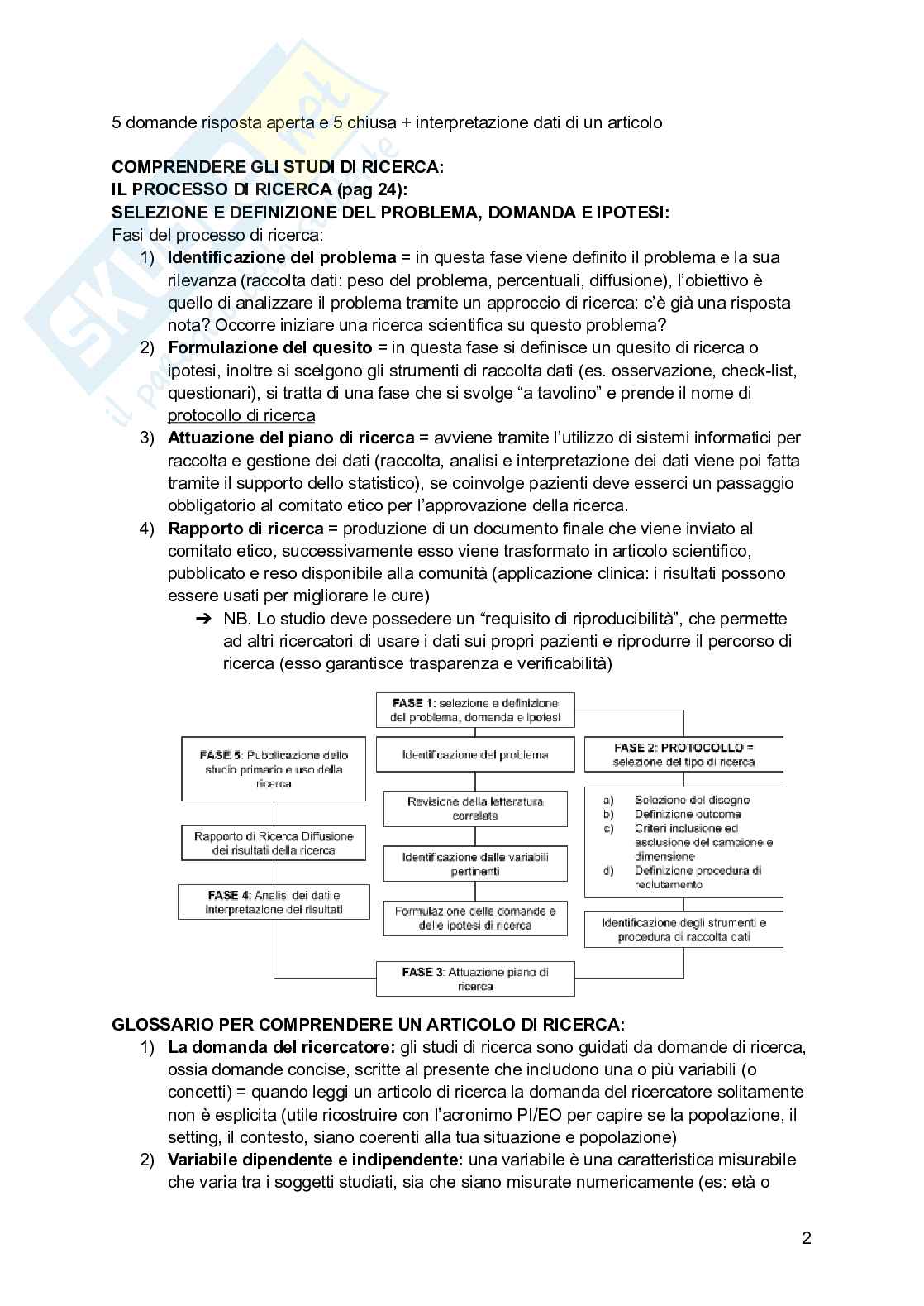 Metodologia dell’Infermieristica e EBN  Pag. 2