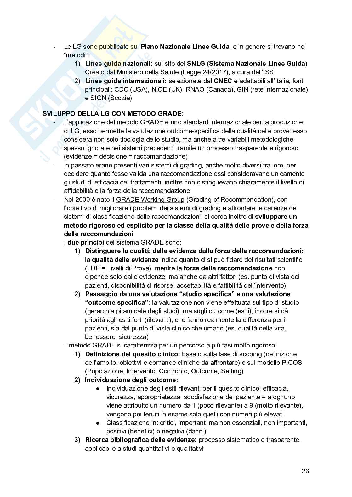 Metodologia dell’Infermieristica e EBN  Pag. 26