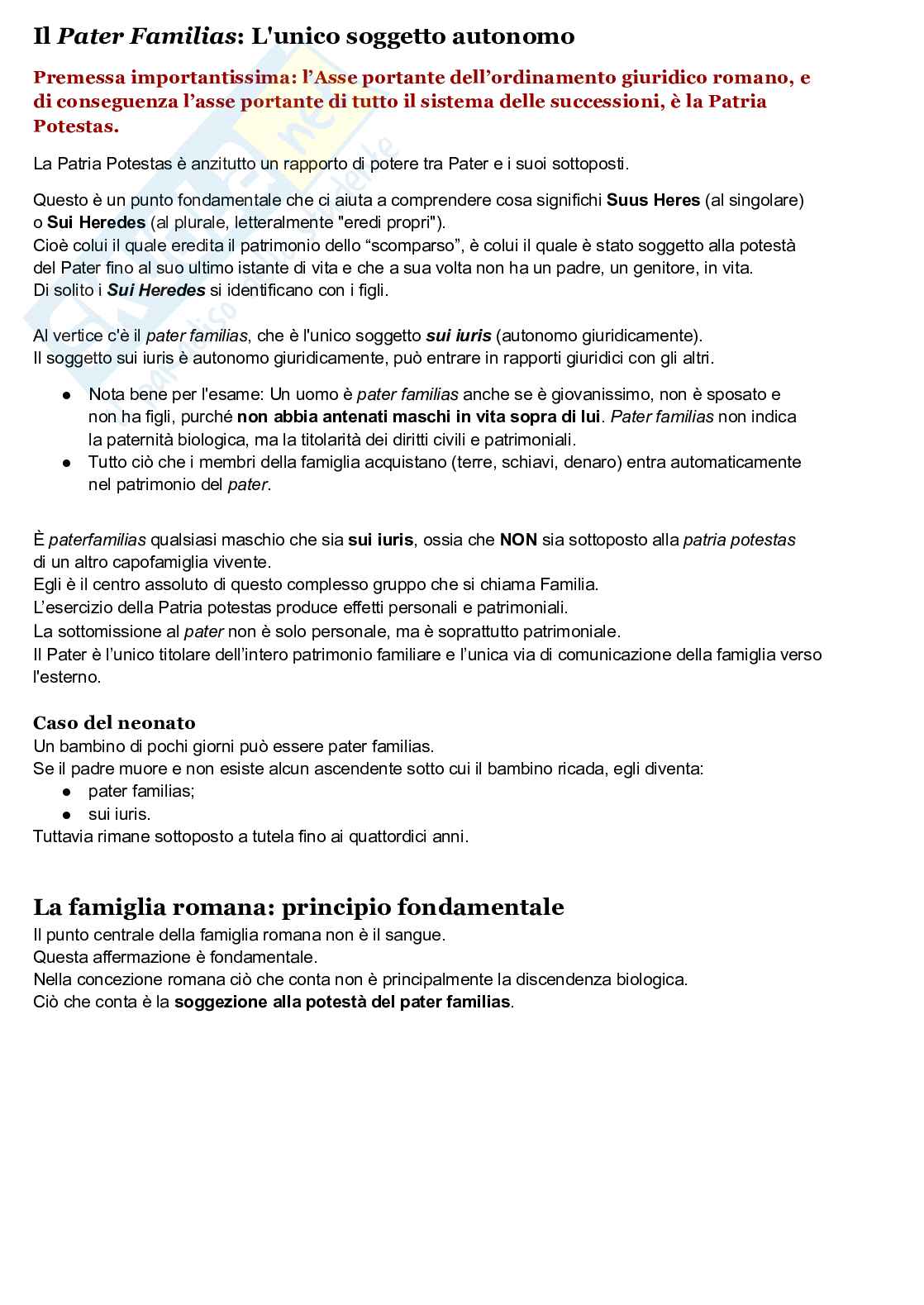 Riassunto esame Diritto romano, Prof. Marotta Valerio, libro consigliato Storia giuridica di Roma, Schiavone Pag. 1