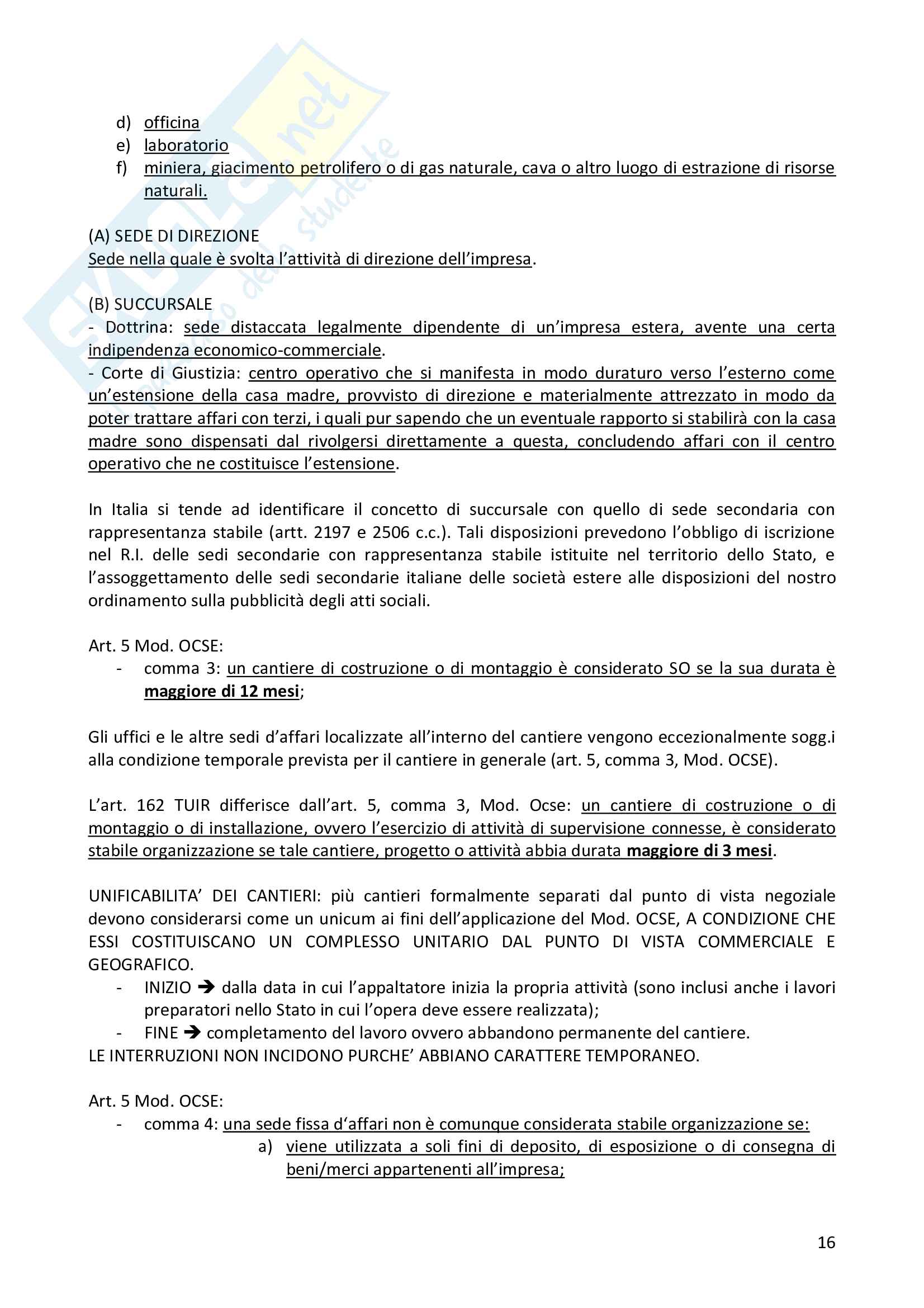 Riassunto esame Diritto tributario internazionale, prof Verrigni, libro consigliato Diritto tributario internazionale, Cordeiro Guerra Pag. 16