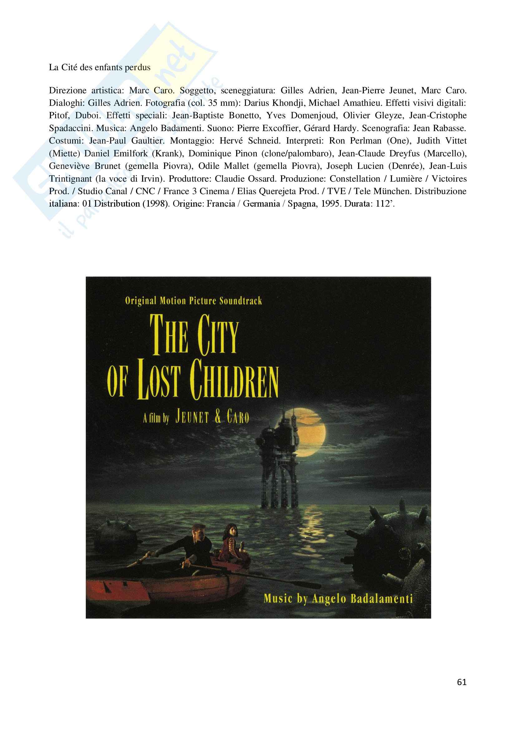 La marginalità delle esistenze nel cinema di Jean Pierre Jeunet, tesi Pag. 61
