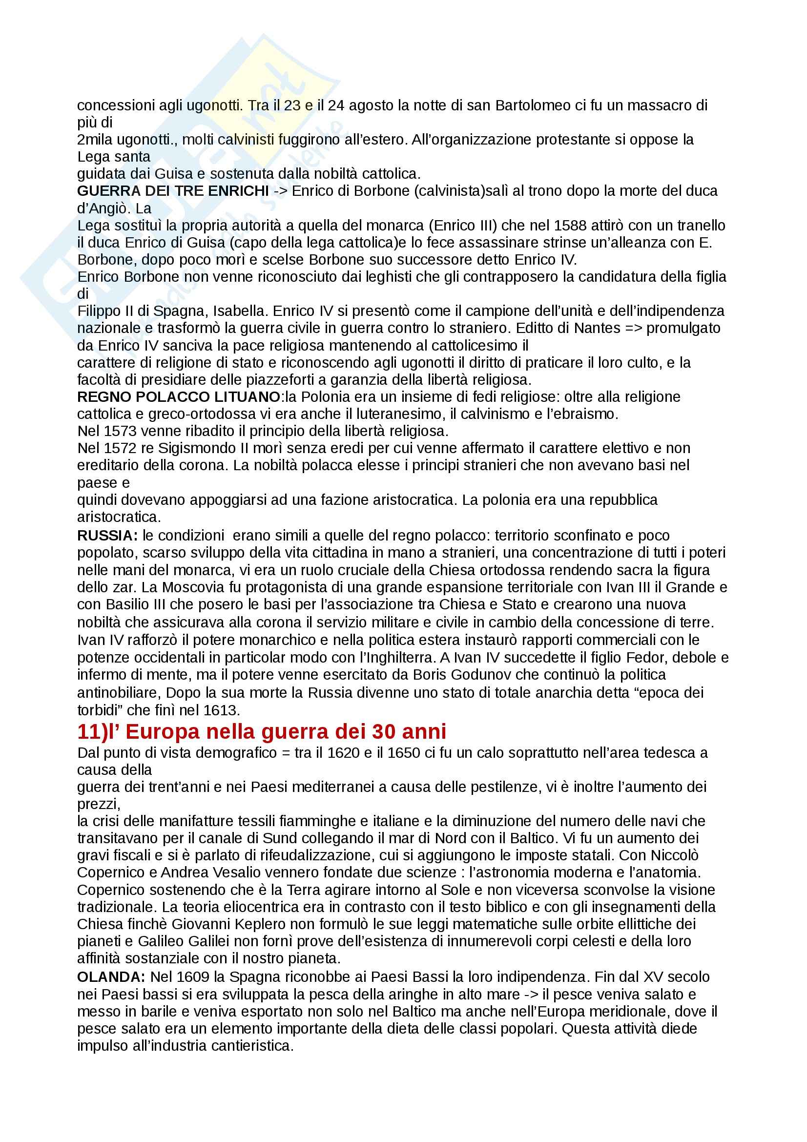 Riassunto esame Storia moderna, prof. Tonelli, libro consigliato storia moderna Carlo Capra Pag. 11