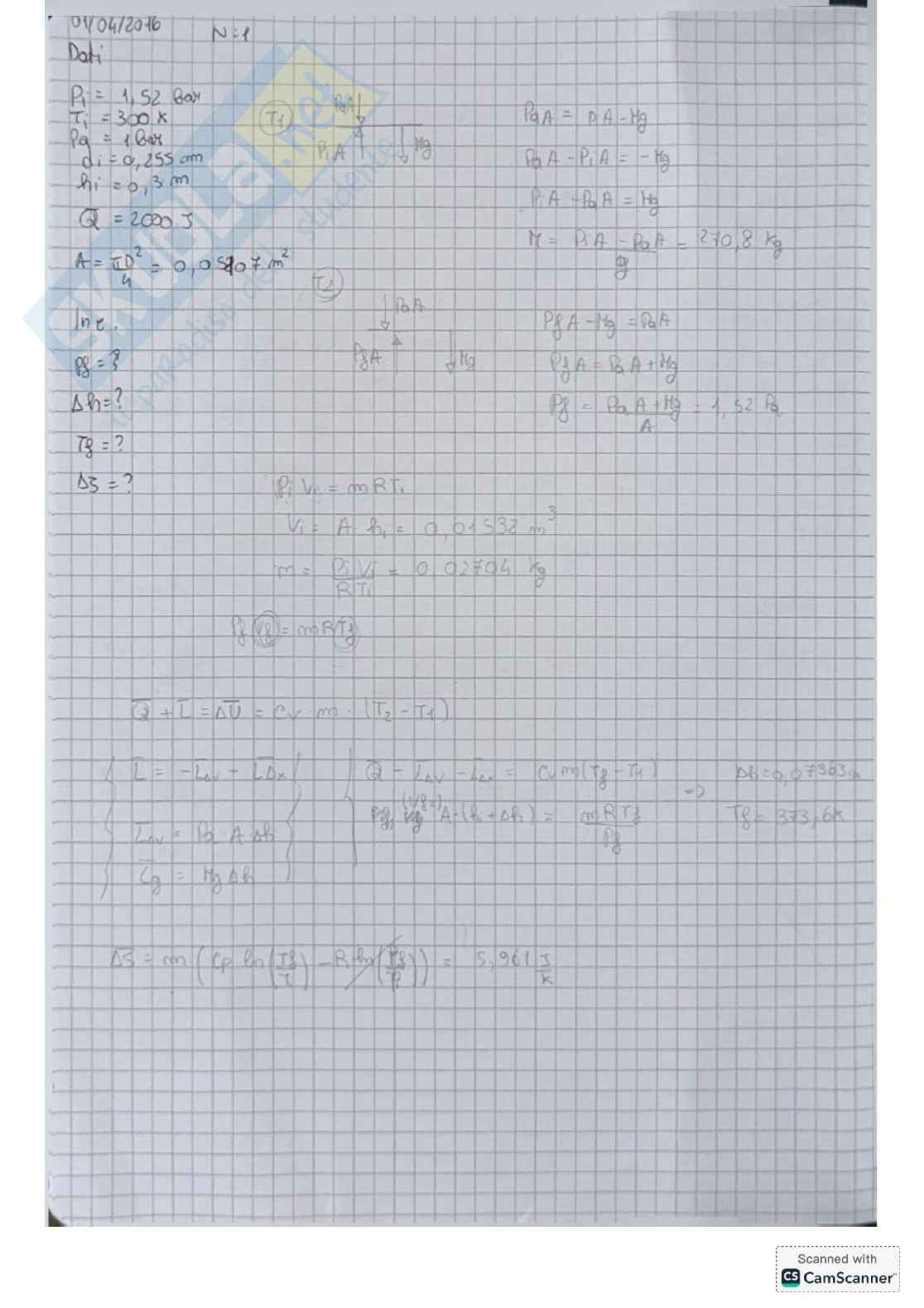 Raccolta completa esercizi Sistemi energetici e macchine a fluido I - Prima parte Pag. 16