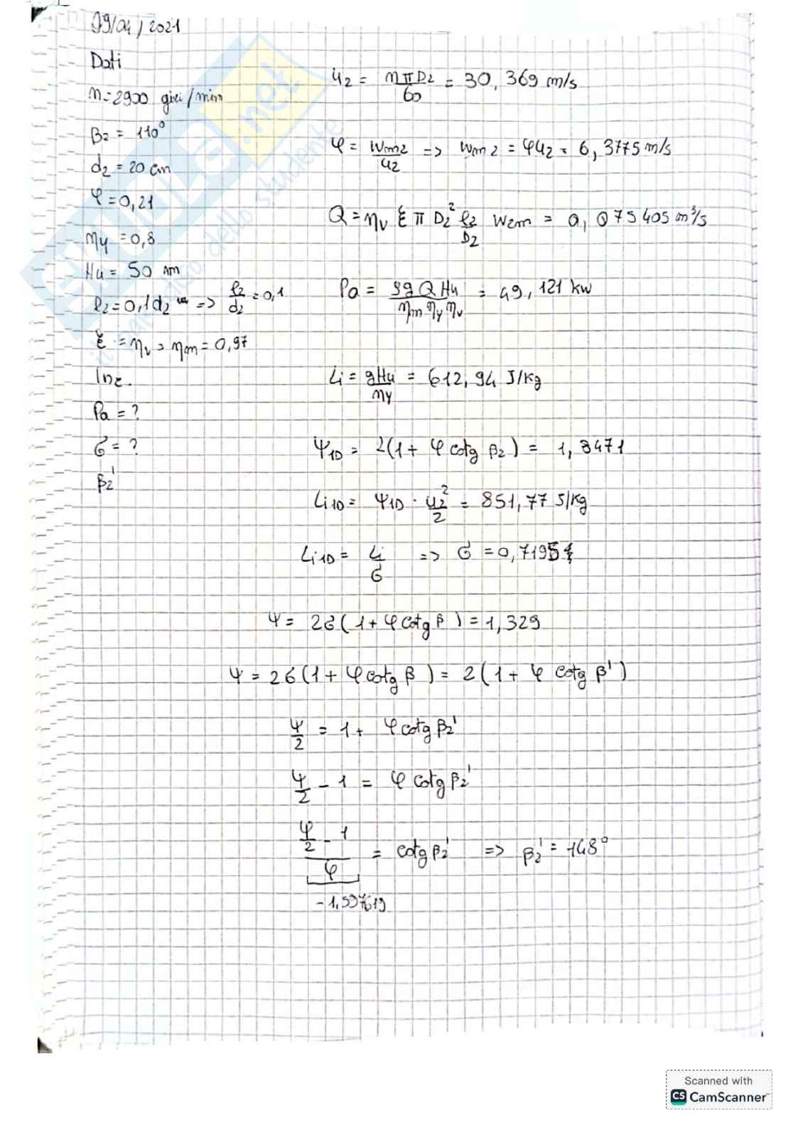 Raccolta completa esercizi Sistemi energetici e macchine a fluido I - Prima parte Pag. 51