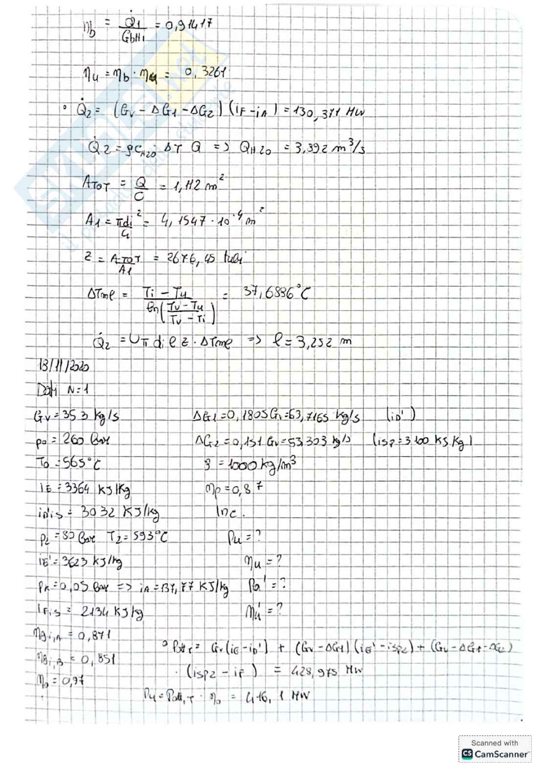 Raccolta completa esercizi Sistemi energetici e macchine a fluido I - Prima parte Pag. 76