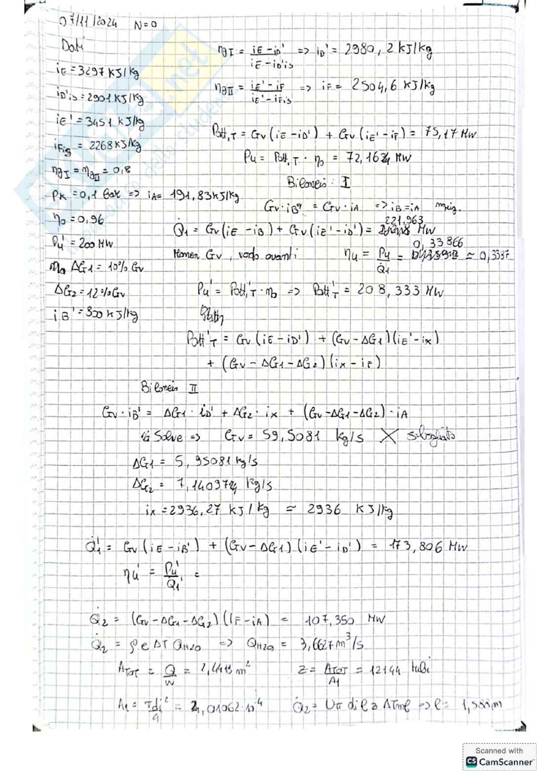Raccolta completa esercizi Sistemi energetici e macchine a fluido I - Prima parte Pag. 81
