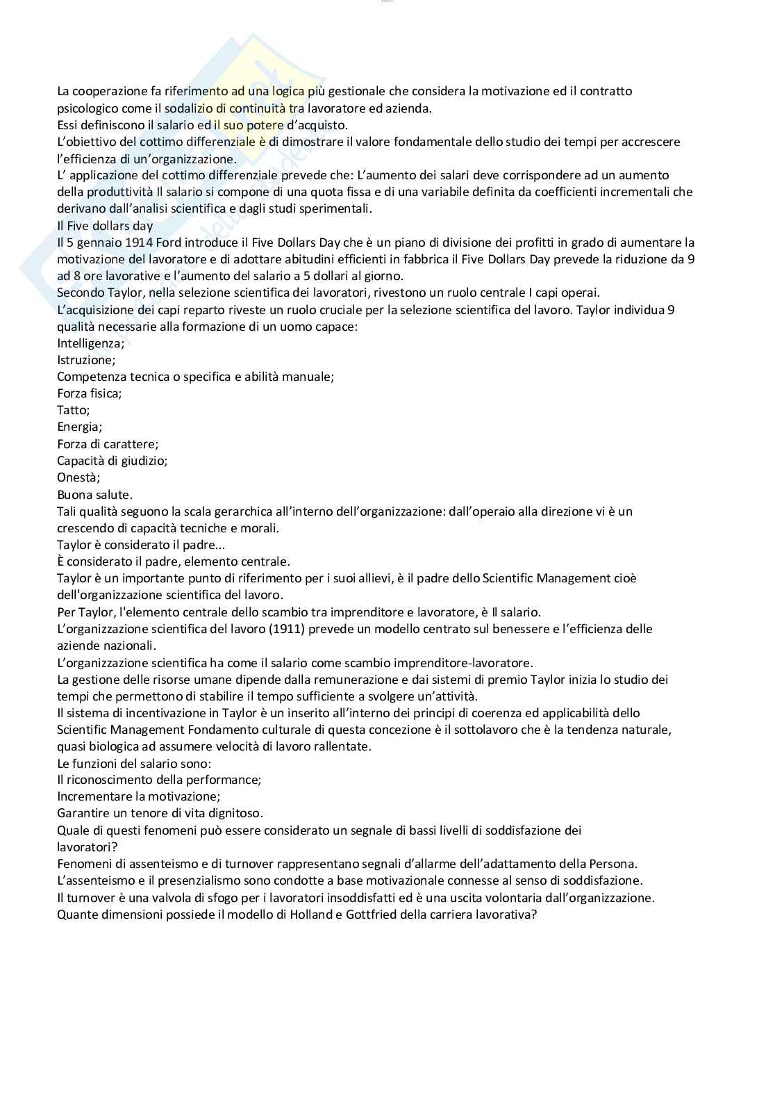 Psicologia delle organizzazioni Pag. 16
