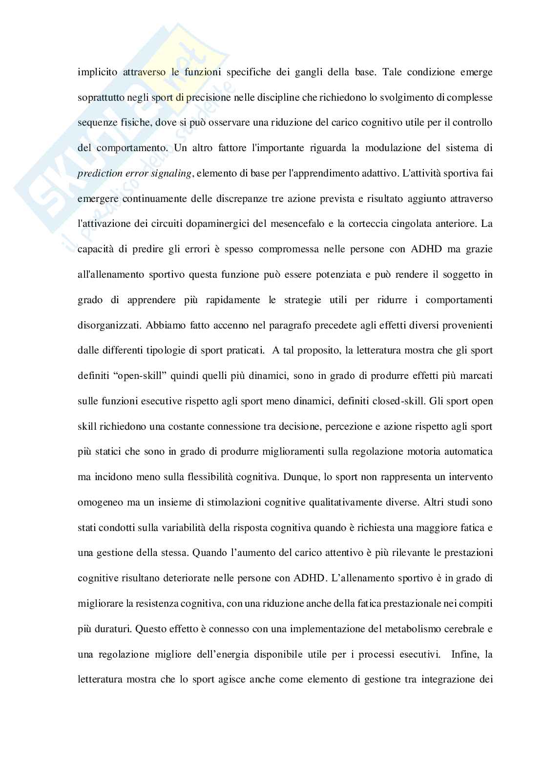 ADHD e sport: implicazioni psicologiche, benefici e applicazioni nella pratica sportiva Pag. 41