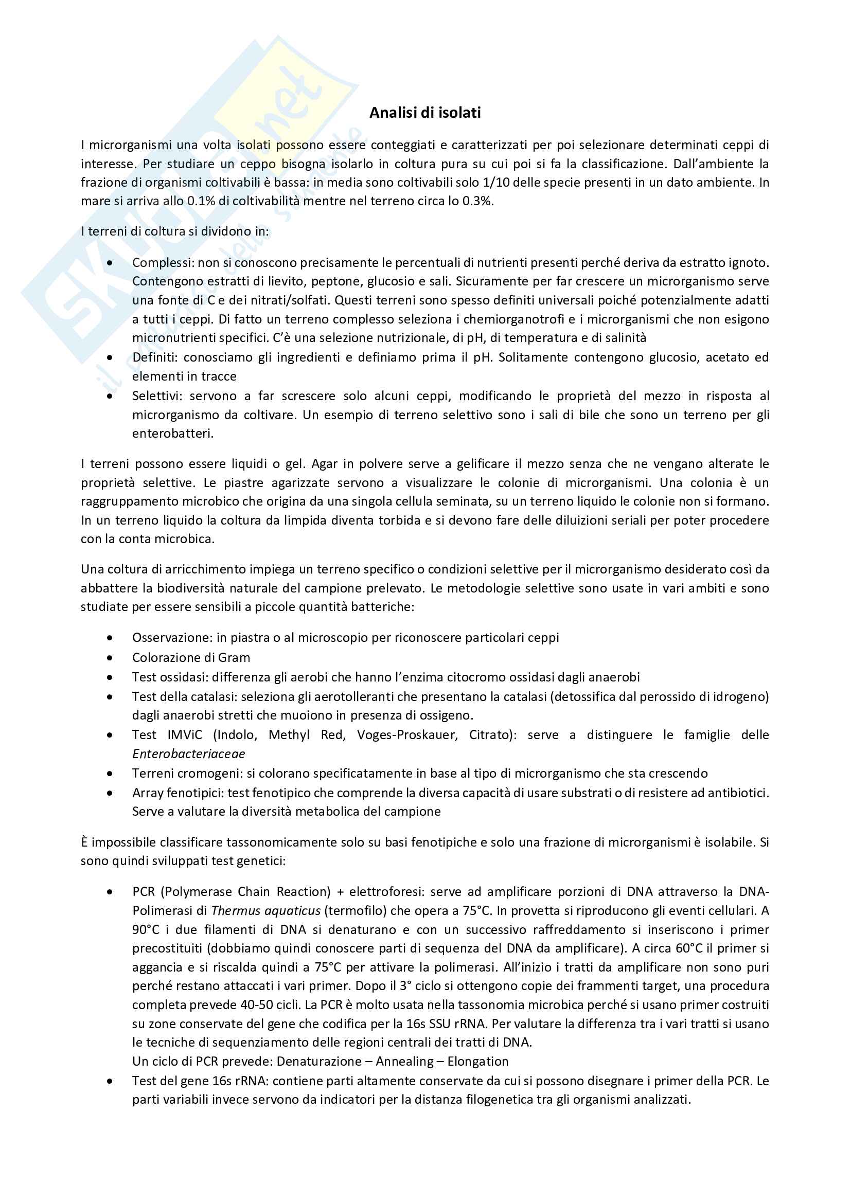 Microbiologia, prof. Branduardi Pag. 26
