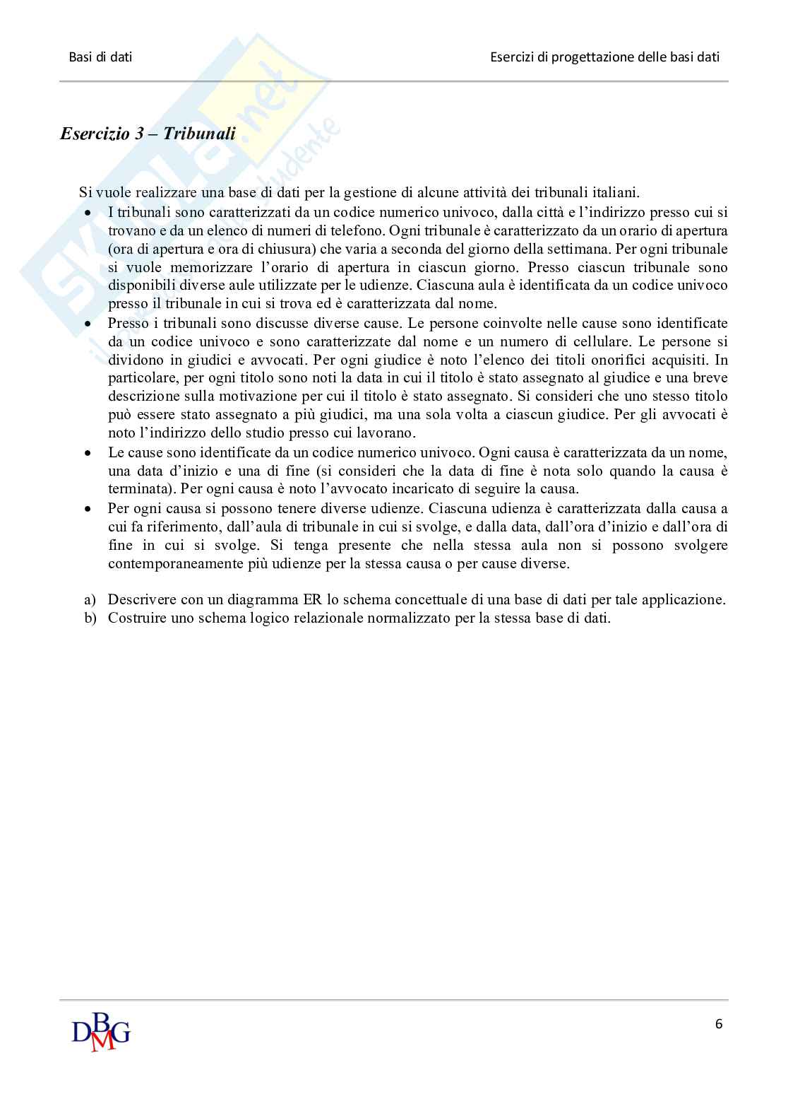 Paniere di esercizi di Informatica medica Pag. 6