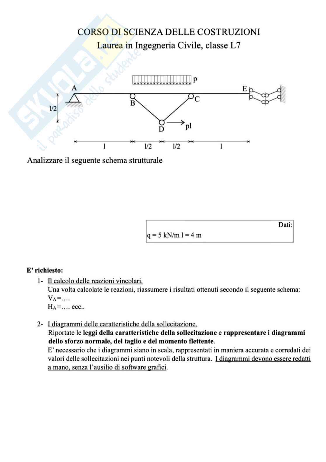Scienza delle costruzioni - Elaborato 1 superato Pag. 1