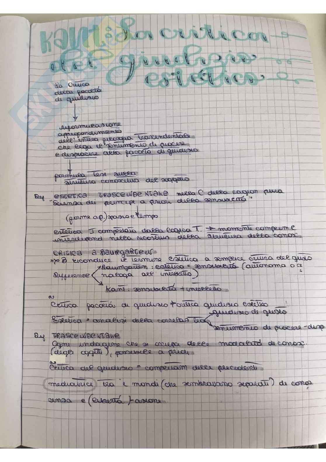 Critica della facoltà di giudizio Pag. 1