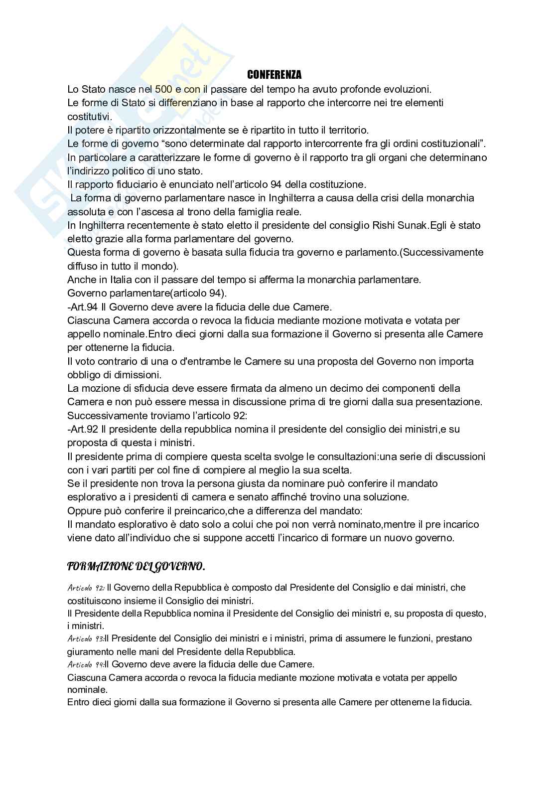 Riassunto esame Diritto costituzionale , Prof. Saitta G., libro consigliato Manuale di diritto costituzionale , Saitta  Pag. 1