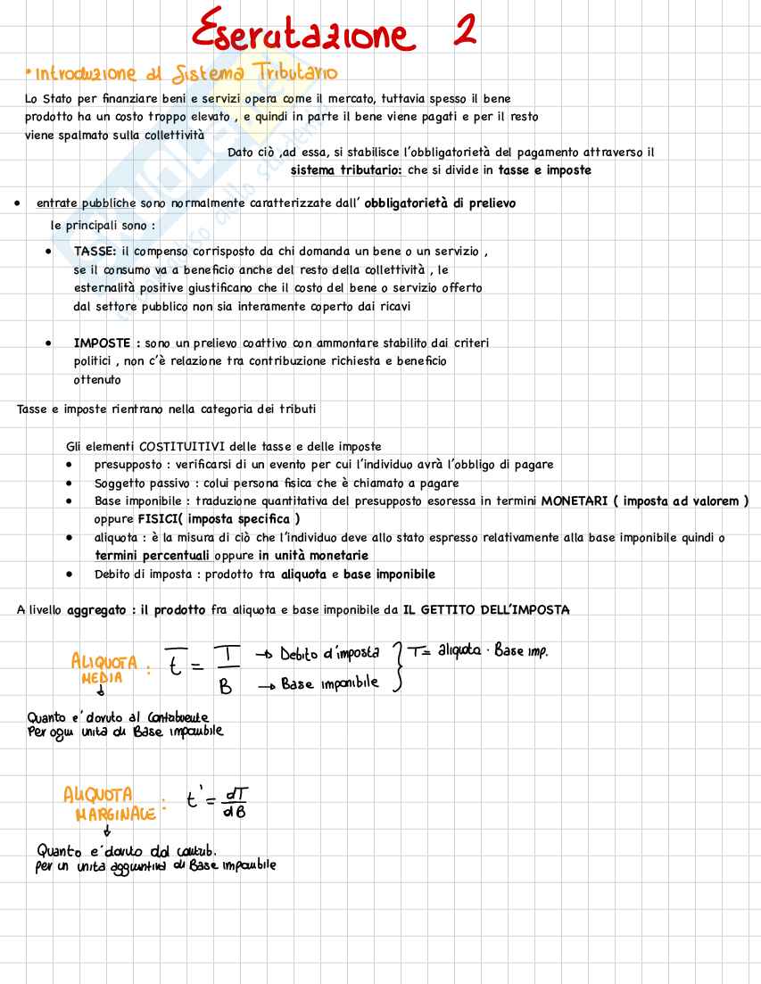 Appunti lezioni Scienze delle finanze Pag. 1