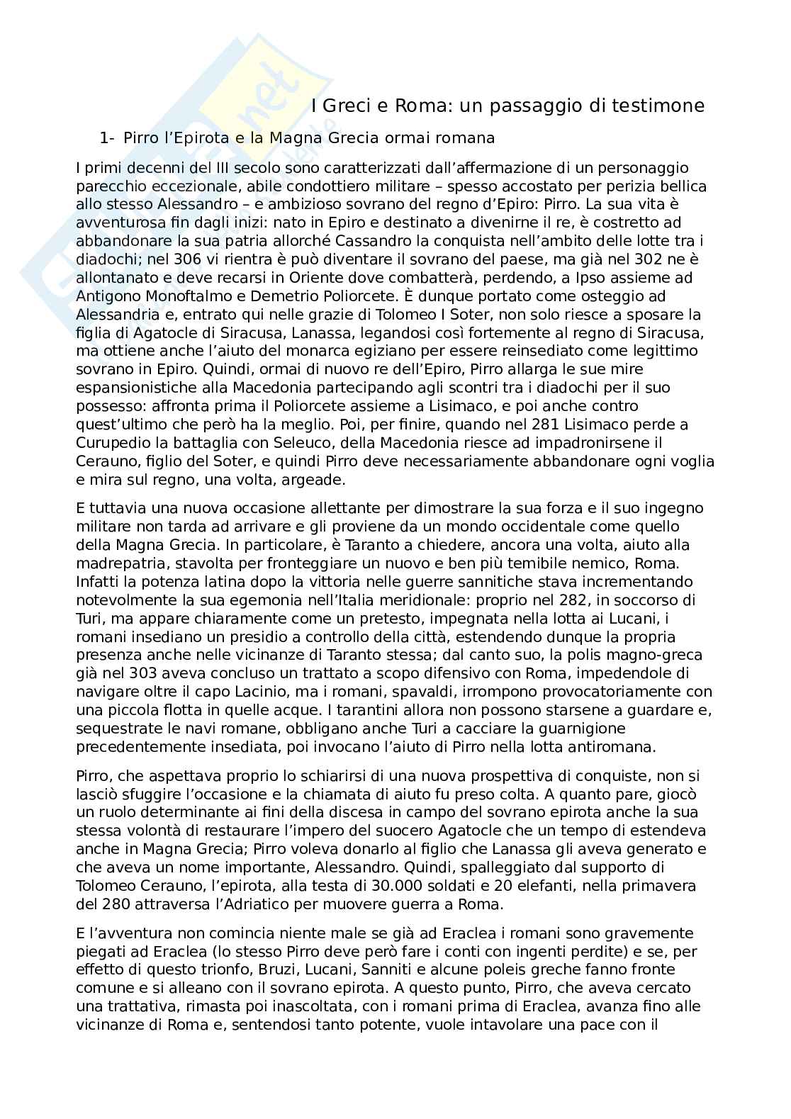 Riassunto esame Storia greca, Prof. Gallo Luigi, libro consigliato Storia greca, Gallo Pag. 1