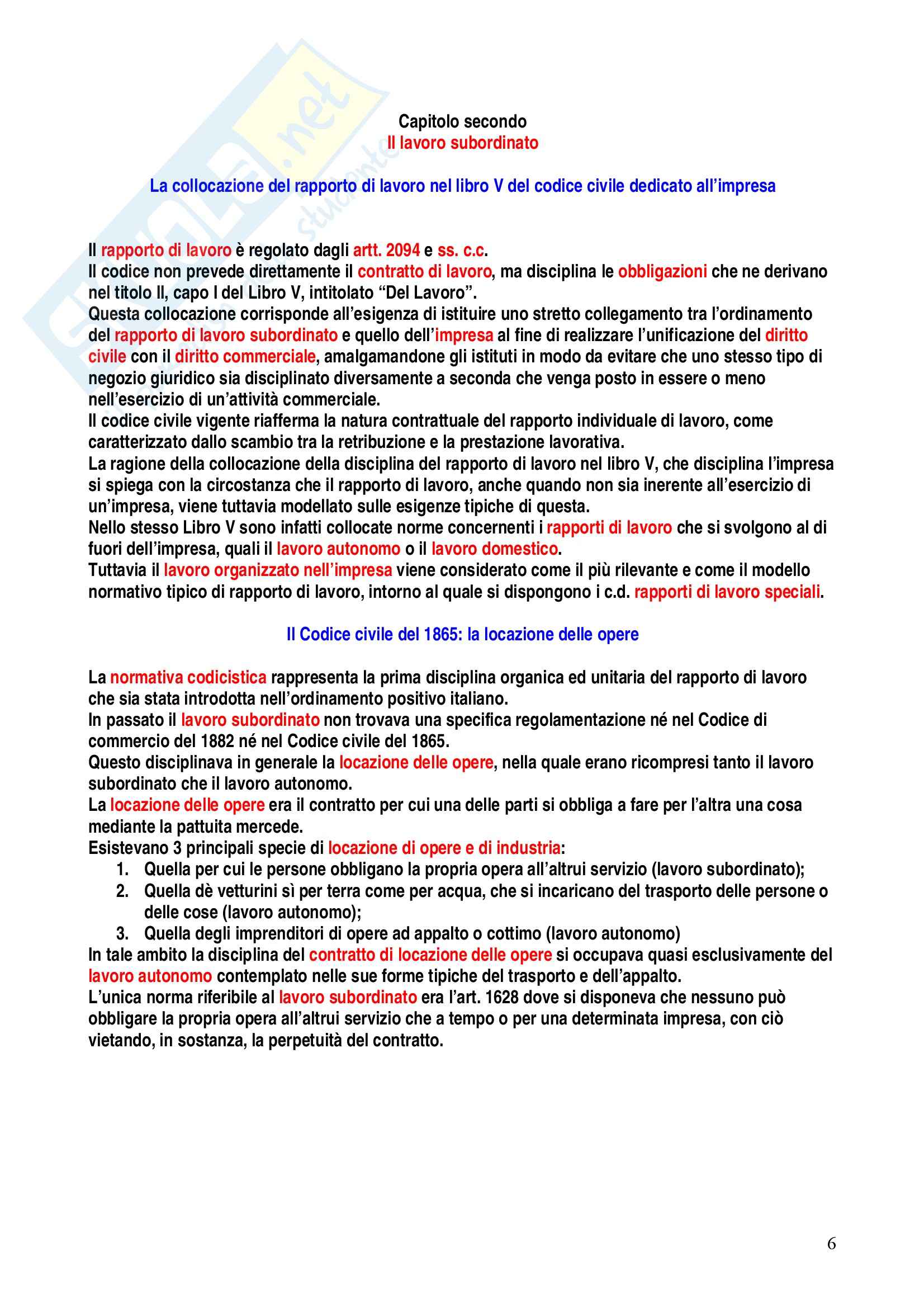 Riassunto esame Diritto del Lavoro, prof. Caruso, libro consigliato Diritto del Lavoro, Carinci Pag. 6
