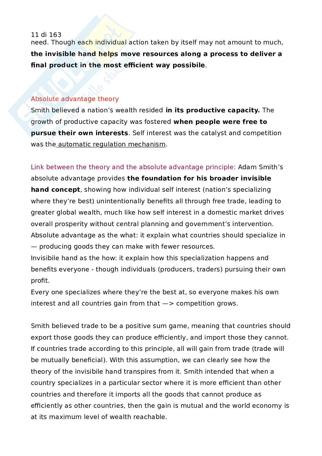 Economia internazionale Pag. 11
