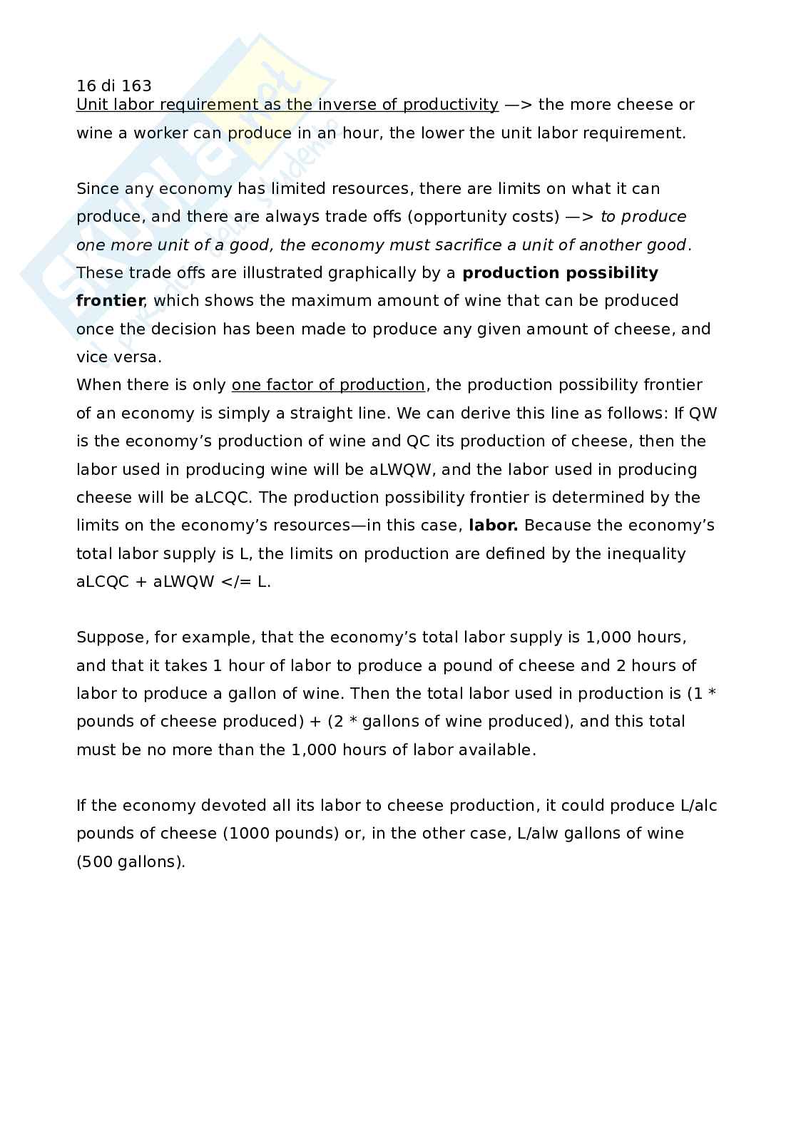 Economia internazionale Pag. 16