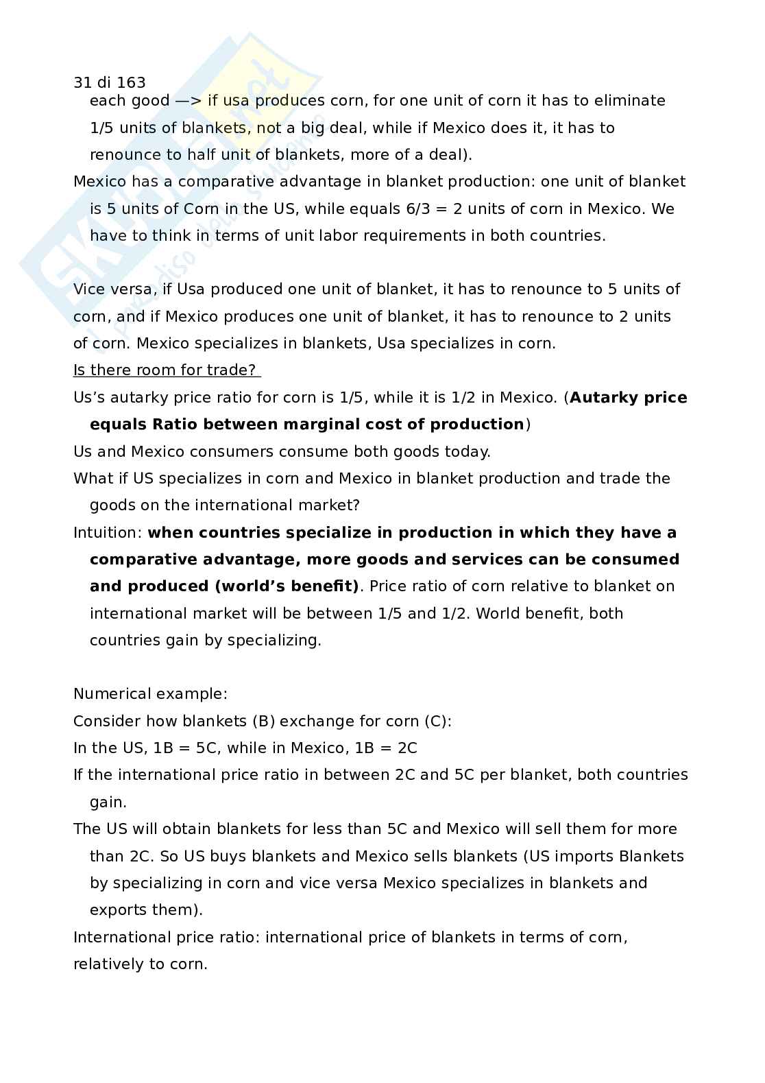 Economia internazionale Pag. 31