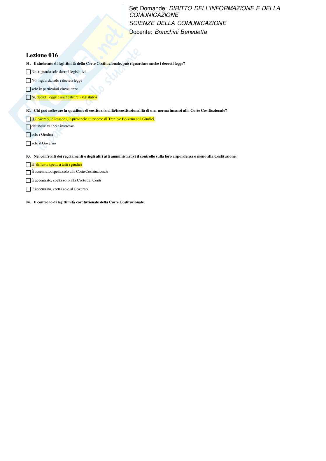 Paniere nuovo completo di Diritto dell'informazione e della comunicazione Pag. 16