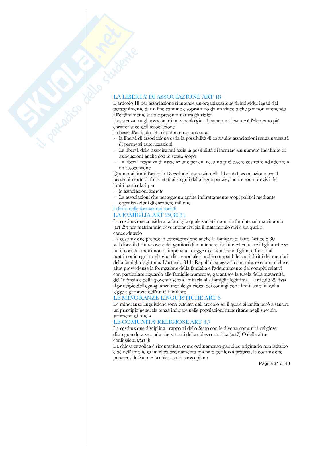 Diritto costituzionale  Pag. 31