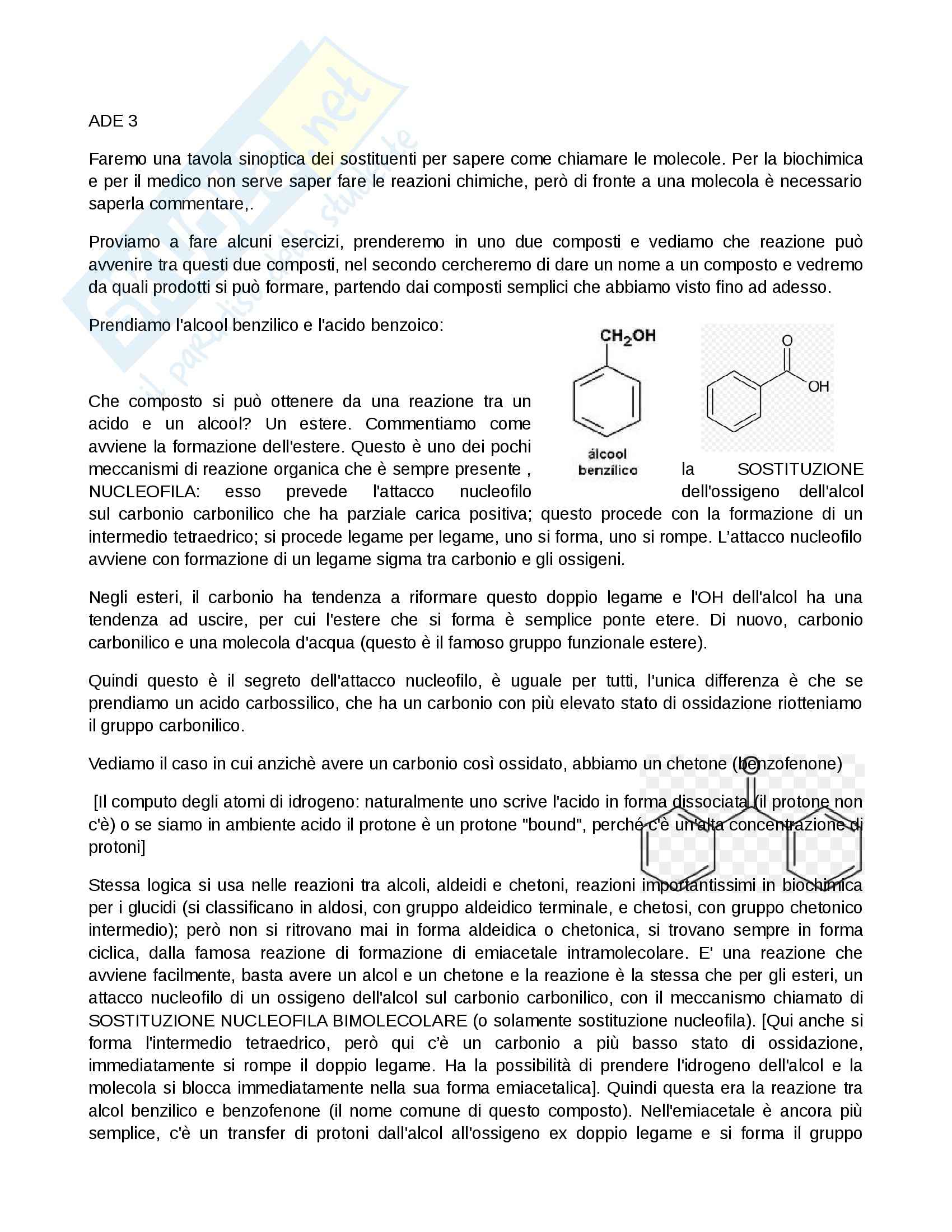 Sostituenti e gruppi funzionali, Biochimica Pag. 1