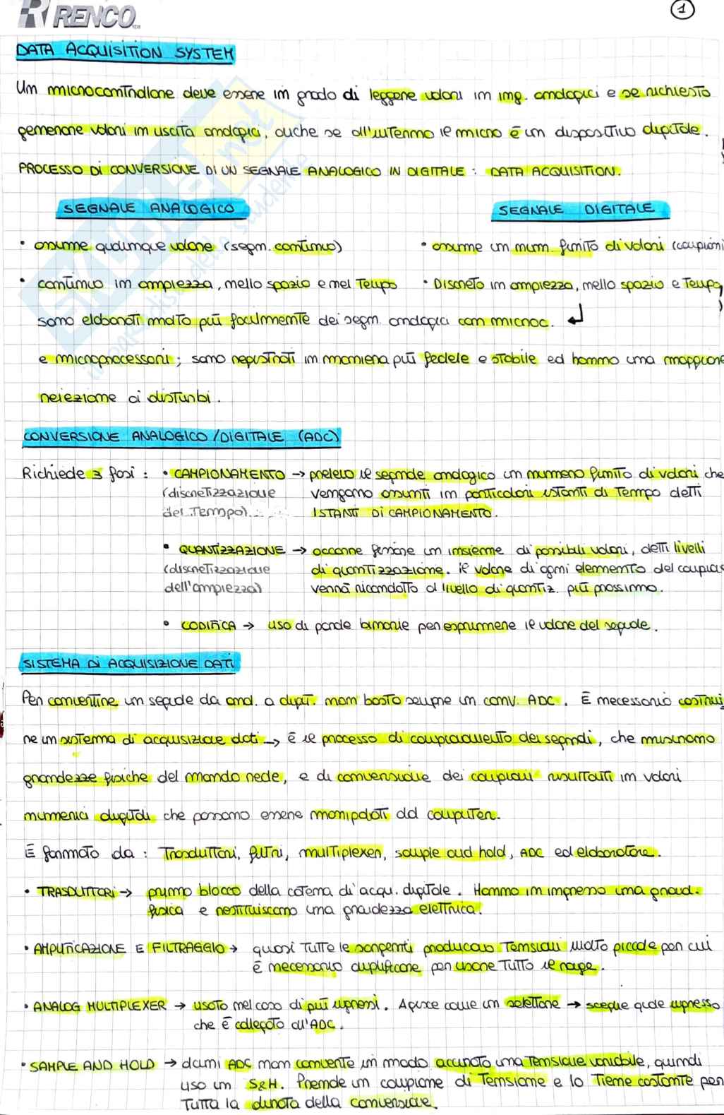 Data acquisition system Pag. 1
