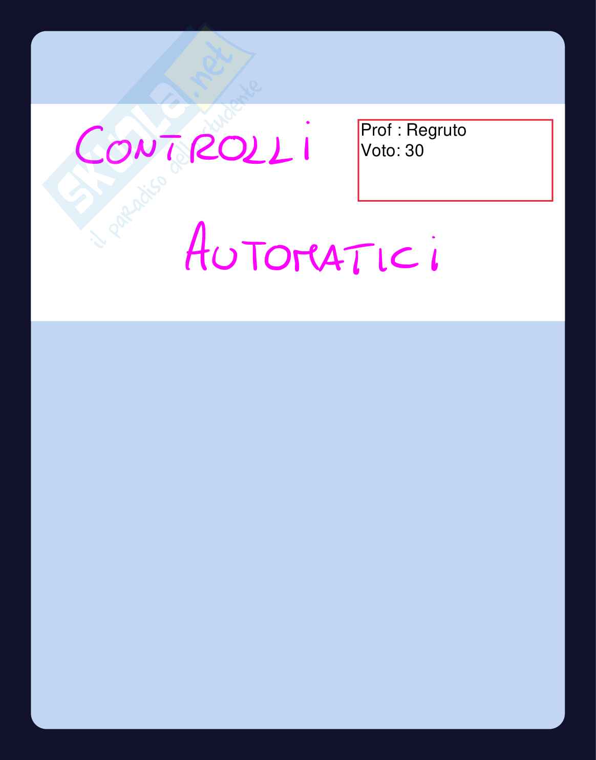 Controlli automatici - teoria Pag. 1