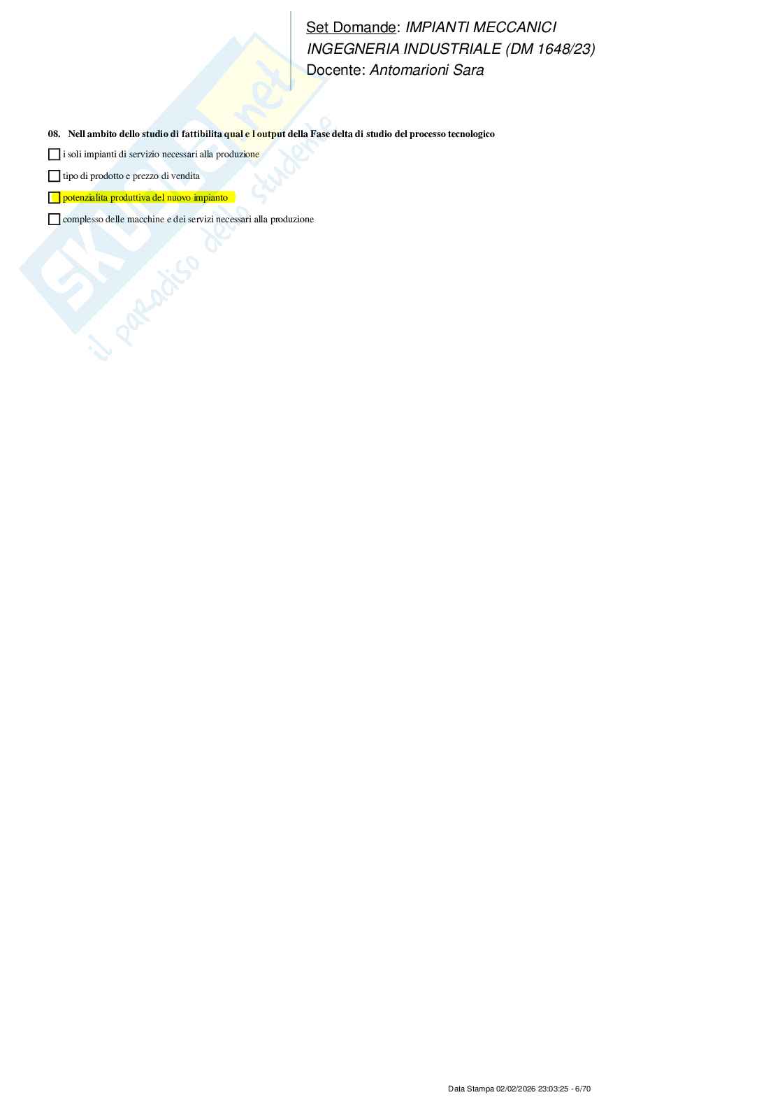 Paniere nuovo completo di Impianti meccanici (2026) Pag. 6