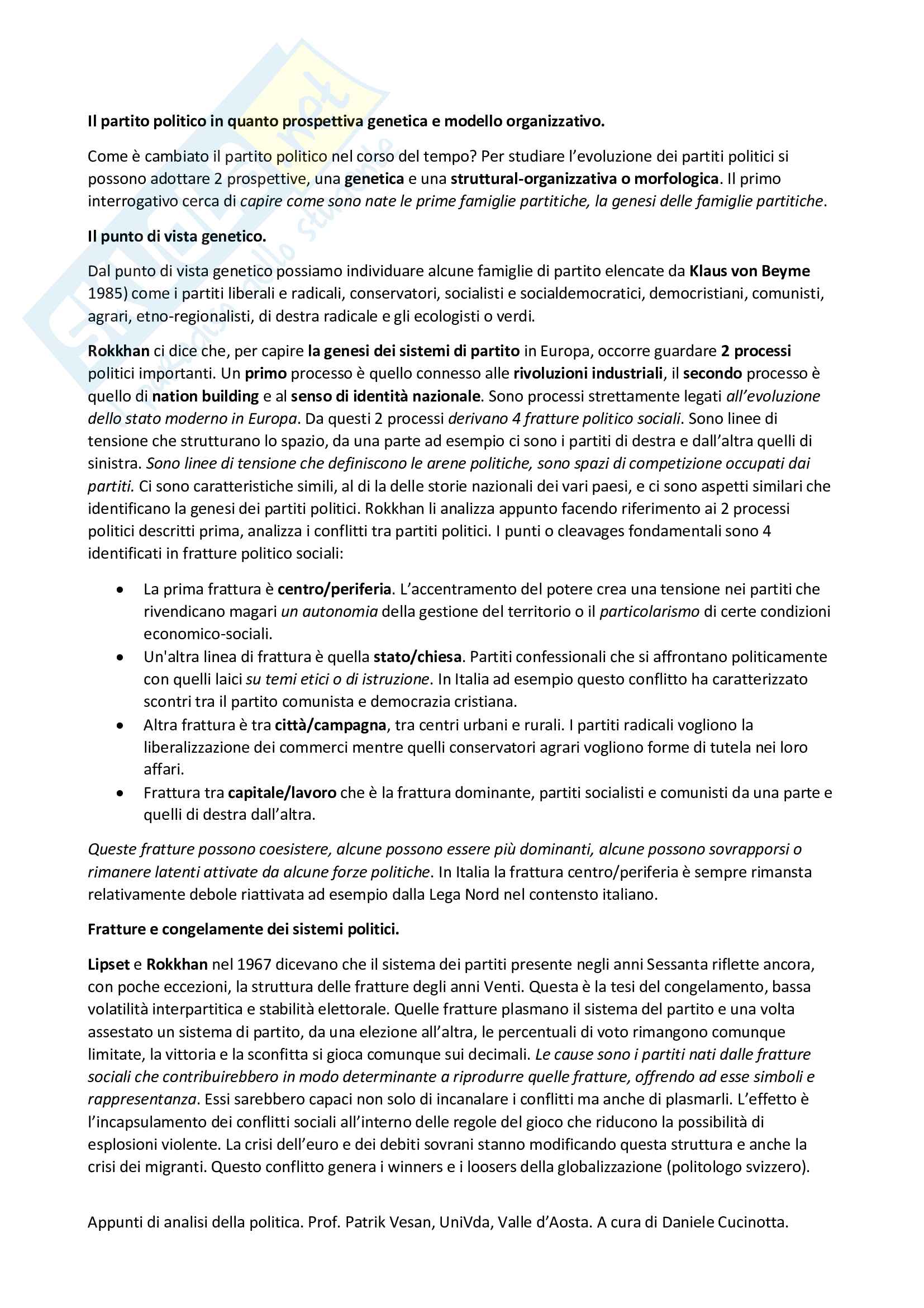 Appunti di analisi della politica parte 2, testo consigliato Capire la politica di Pietro Grilli & Co Pag. 11