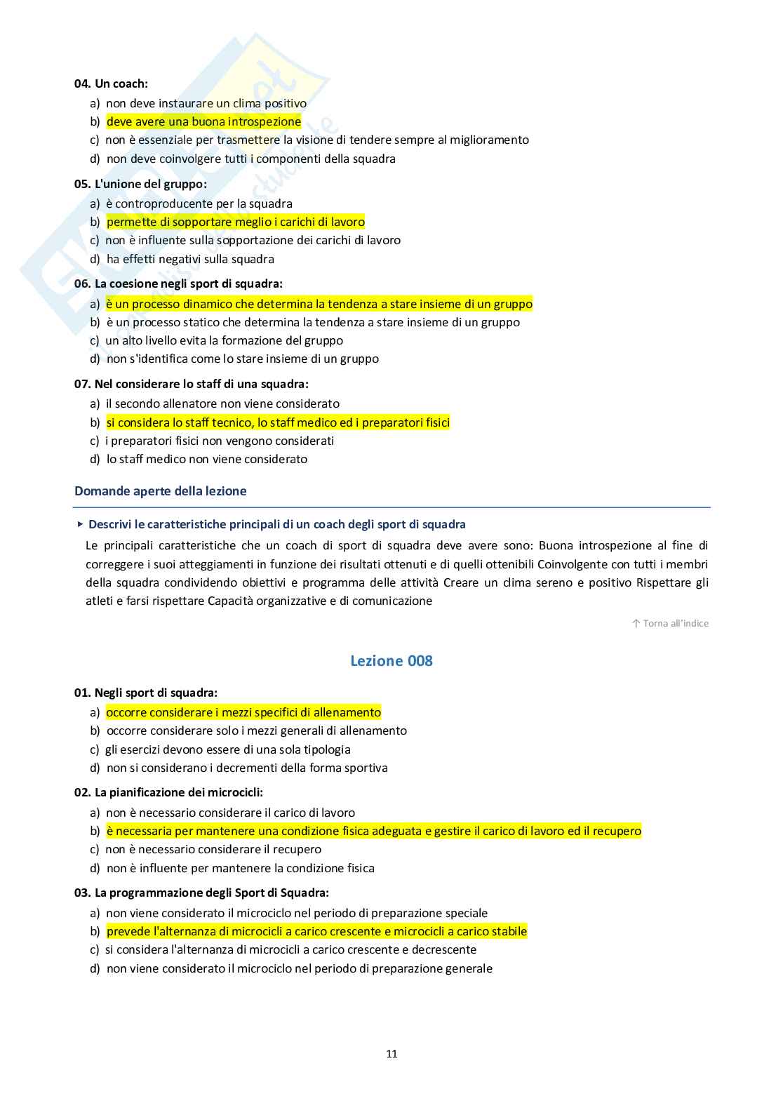 Didattica degli sport di squadra  Pag. 11