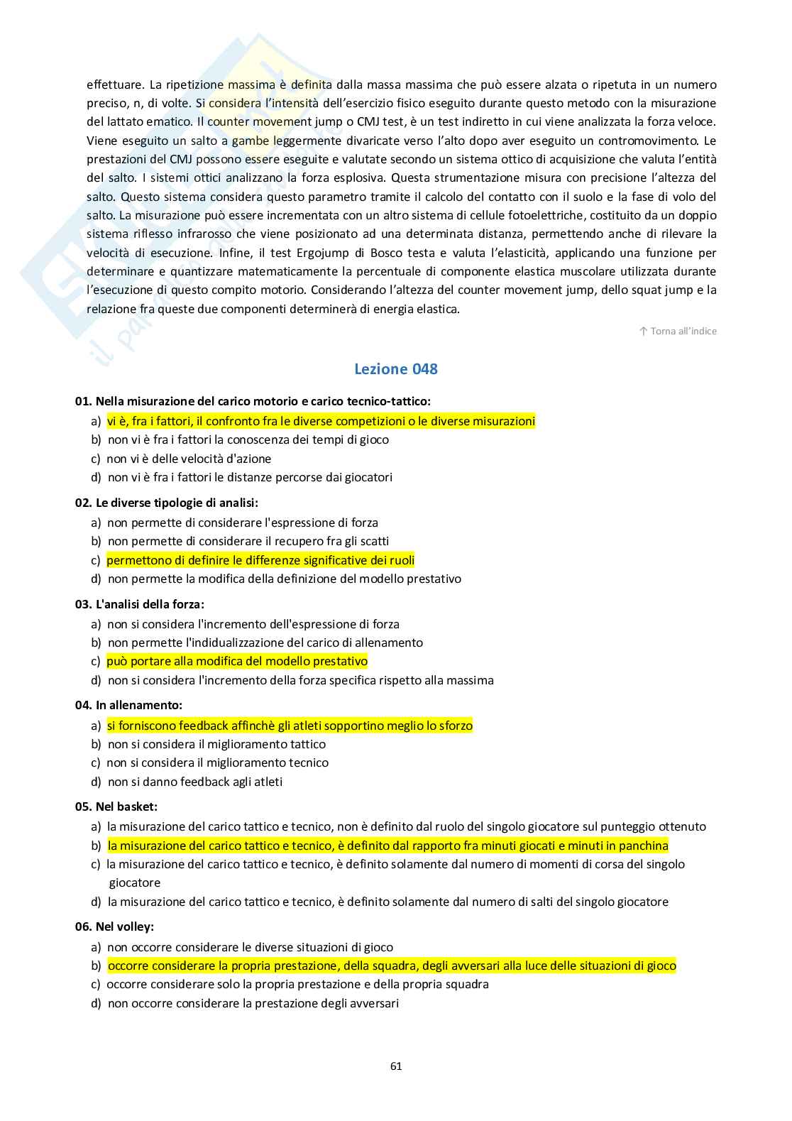 Didattica degli sport di squadra  Pag. 61