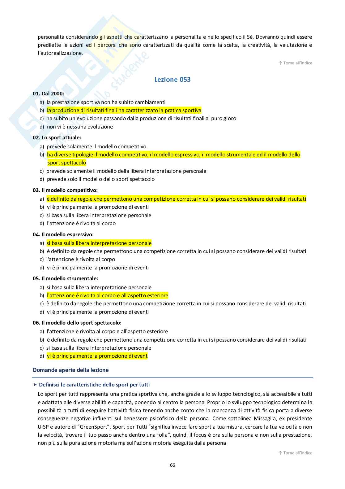 Didattica degli sport di squadra  Pag. 66