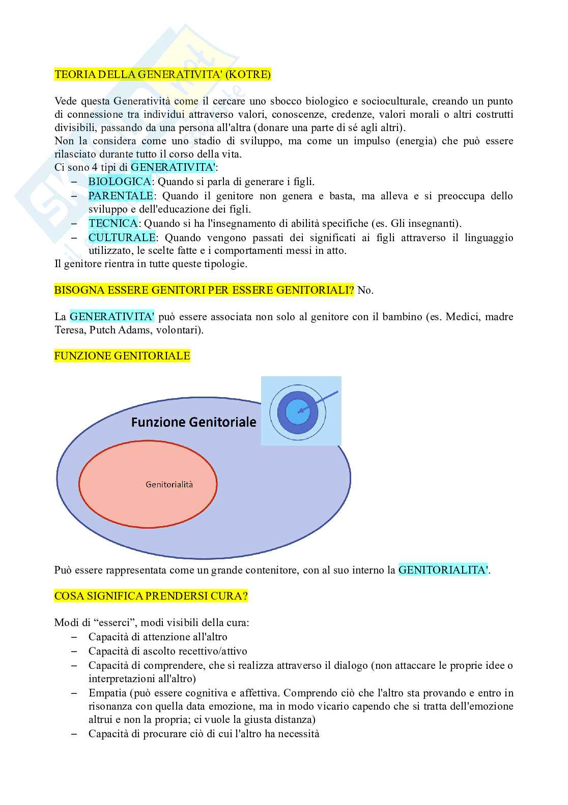 Appunti del corso magistrale Psicologia delle relazioni familiari funzionali e disfunzionali Pag. 2