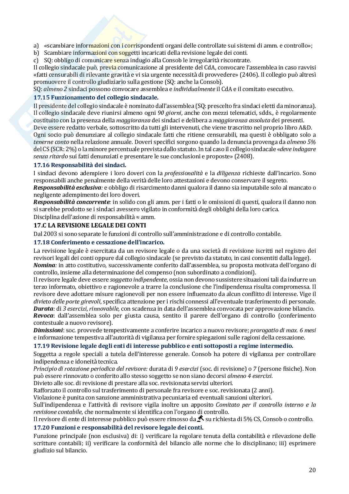 Appunti esame Diritto Commerciale, prof. Ghezzi, libro consigliato: Campobasso Pag. 21