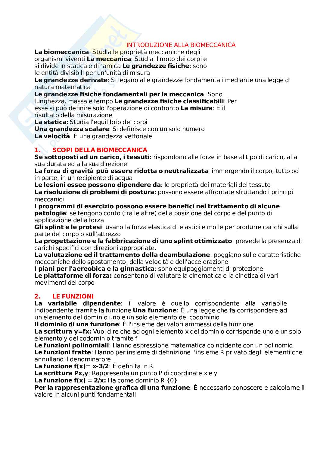 Paniere Fondamenti di biomeccanica del movimento umano. Aggiornato e completo. In ordine  Pag. 1